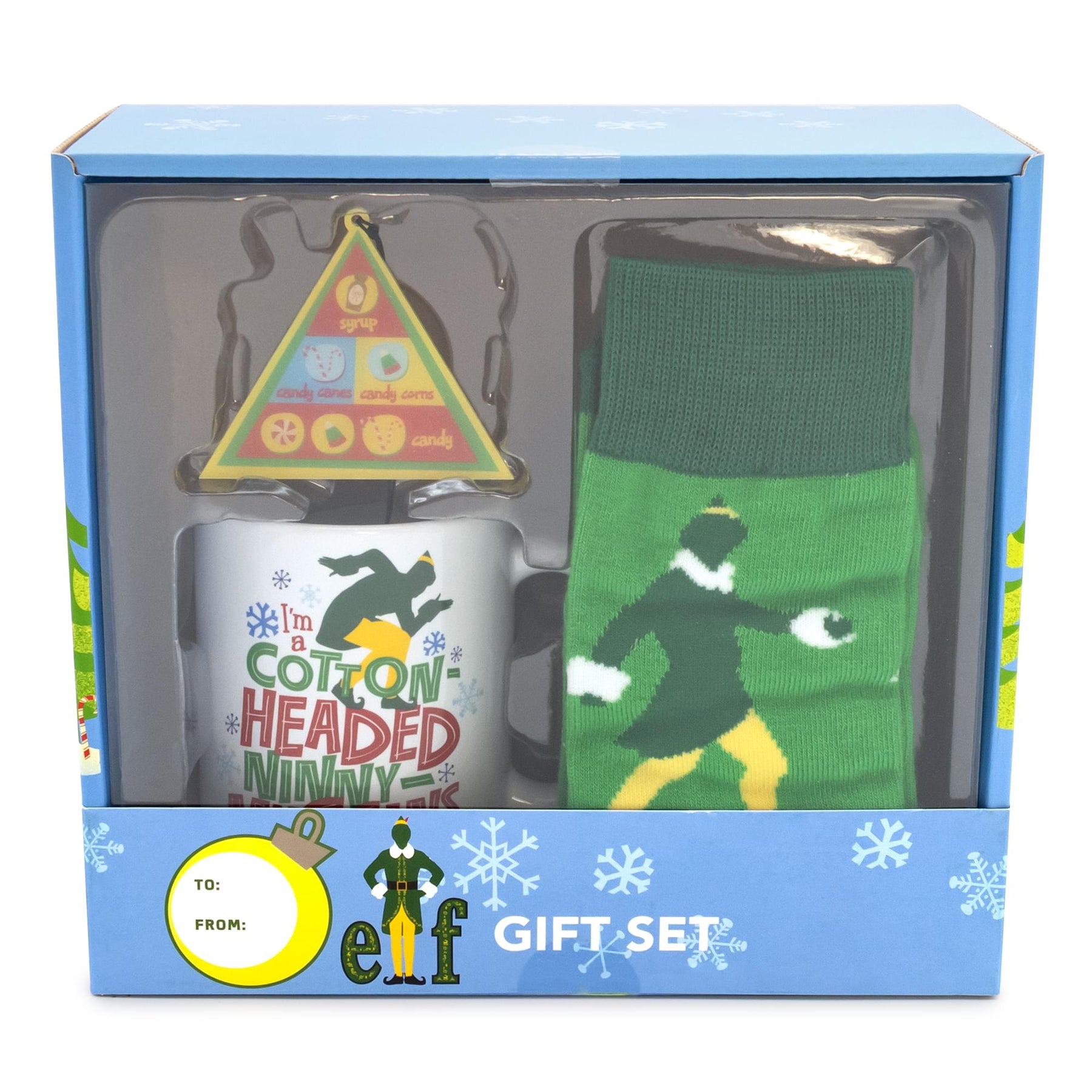 Elf Mug, Socks, and Ornament Bundle