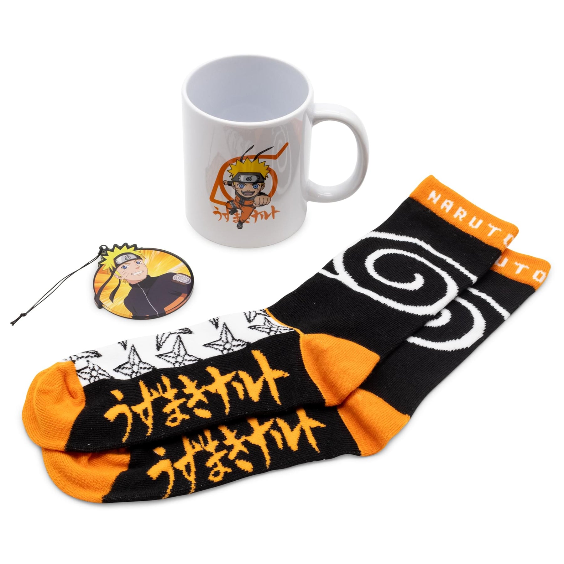 Naruto Shippuden Mug, Socks, and Ornament Bundle