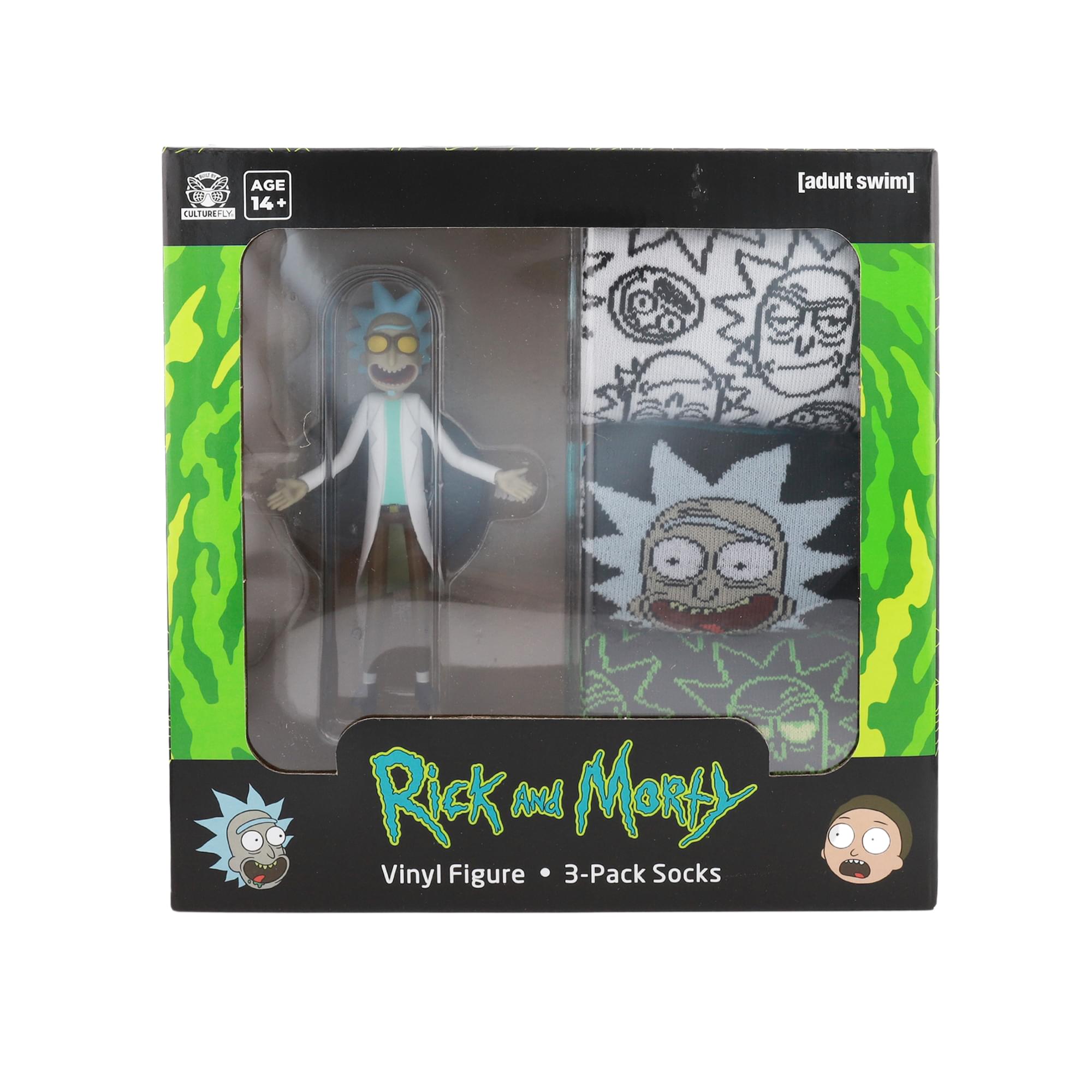 Rick and Morty Vinyl Rick Sanchez Figure and Sock Bundle