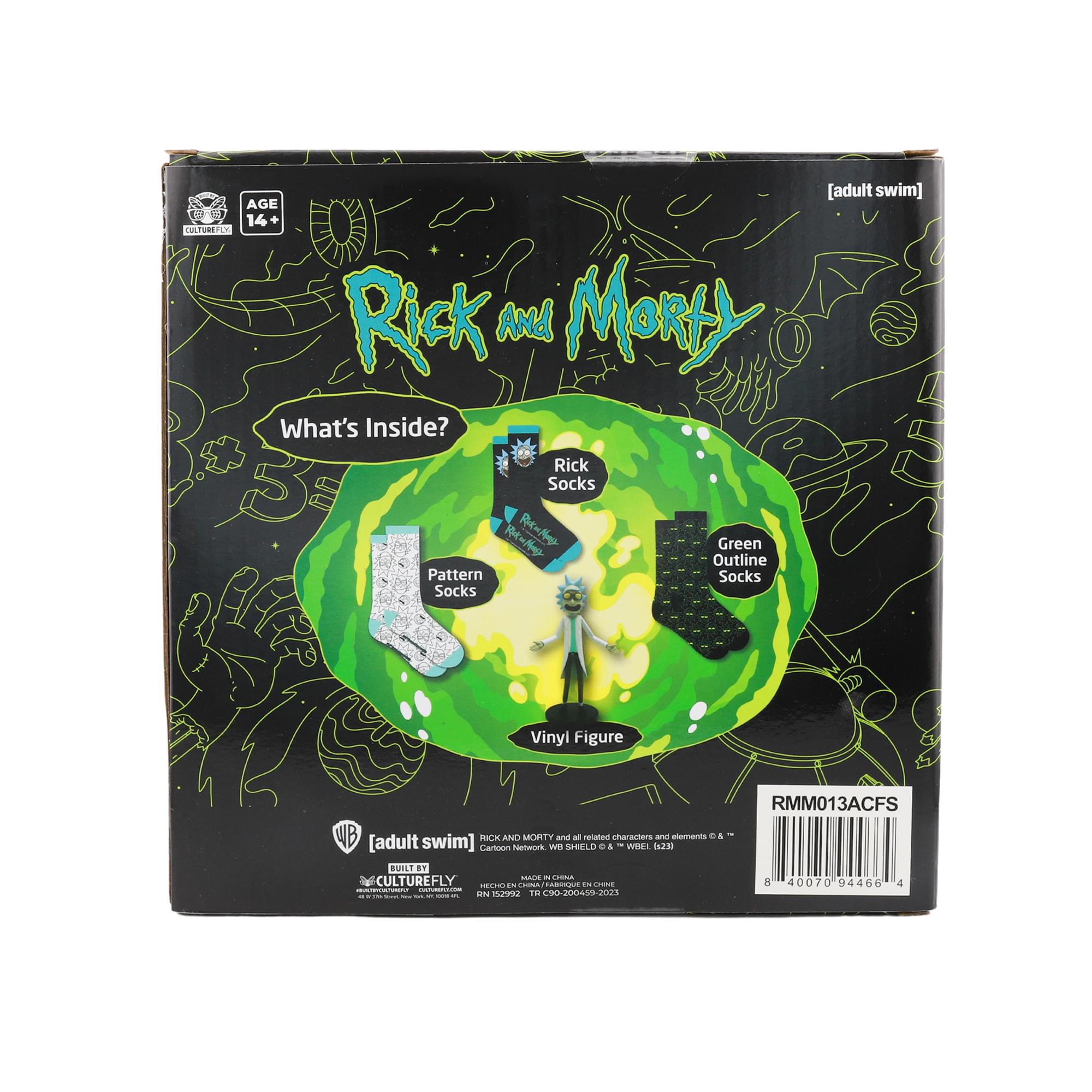 Rick and Morty Vinyl Rick Sanchez Figure and Sock Bundle