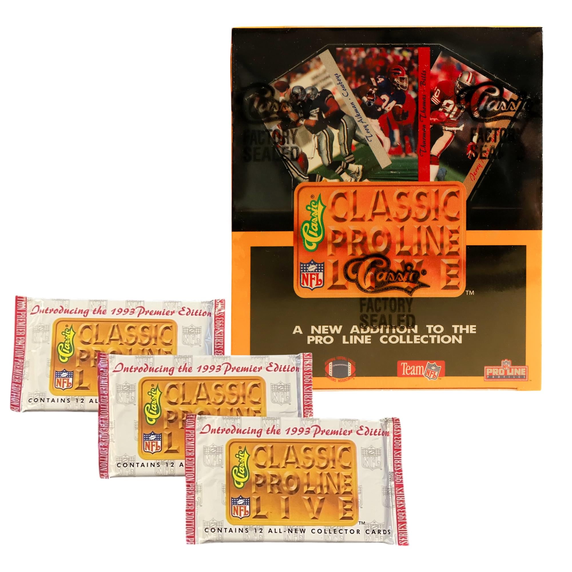 NFL 1993 Classic Pro Line Live Factory Sealed Football Box | 36 Packs