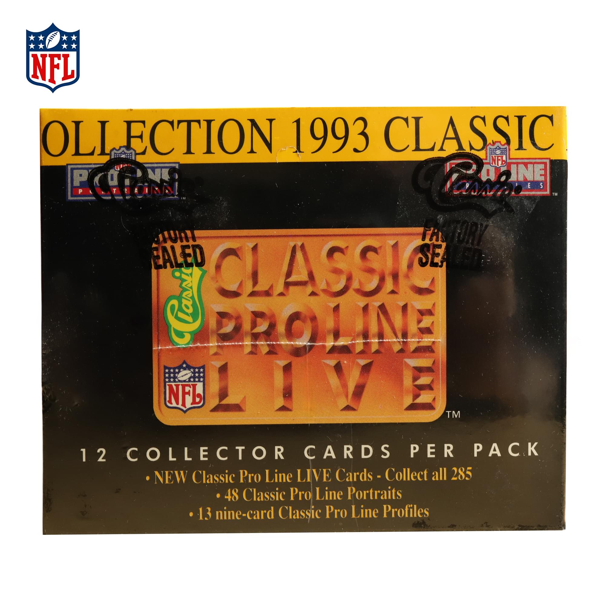 NFL 1993 Classic Pro Line Live Factory Sealed Football Box | 36 Packs