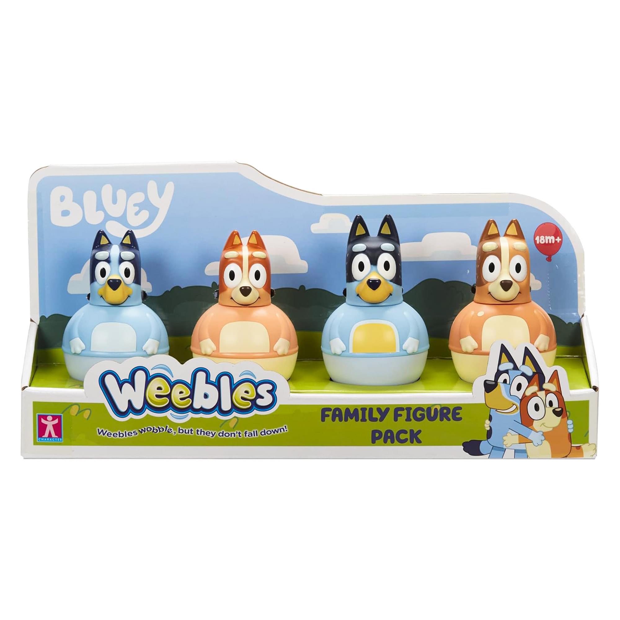 Weebles Wobble Bluey Family Figure Four Pack