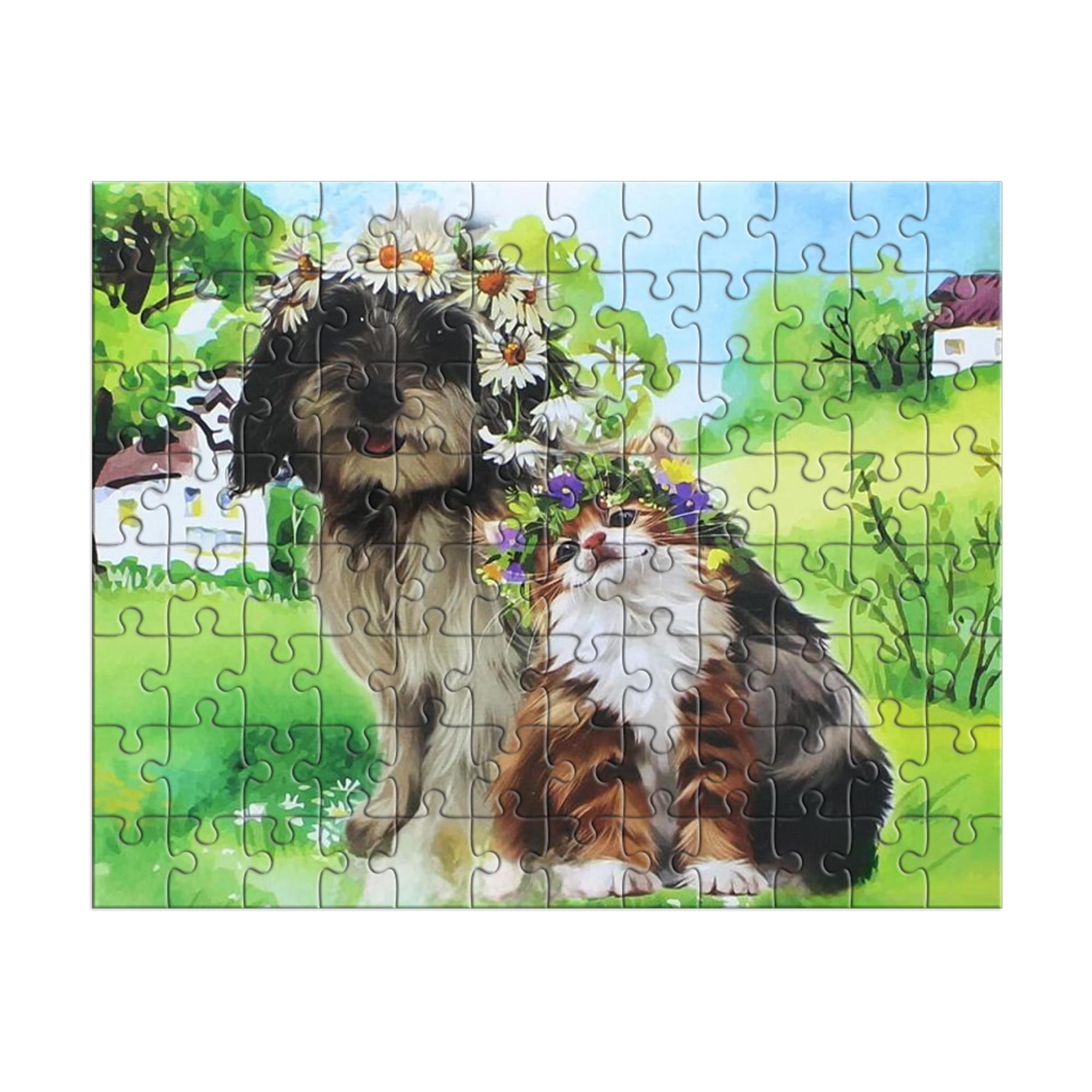 Dog and Cat 100 Piece Juvenile Collection Jigsaw Puzzle