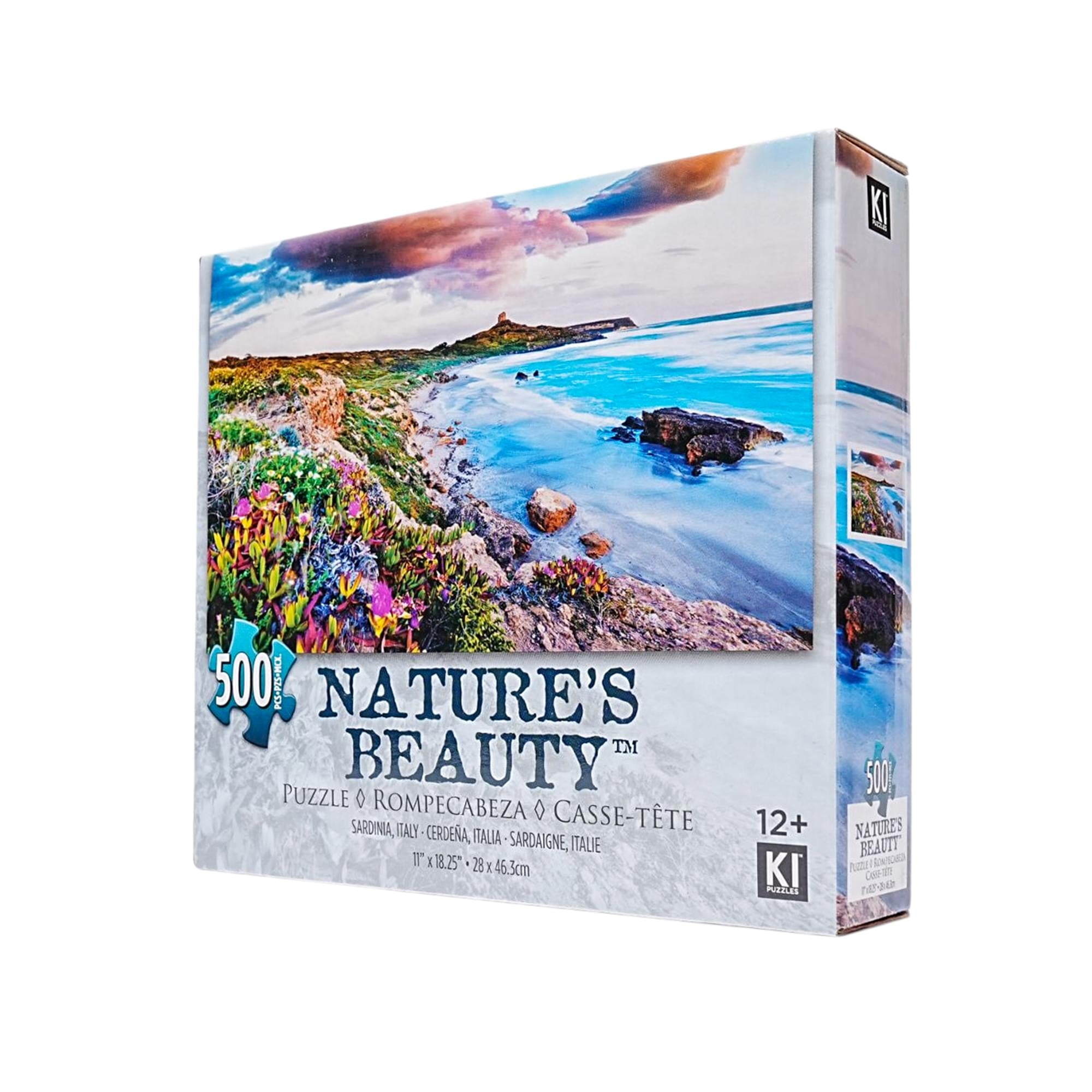 Pink Sky Beach 500 Piece Natures Beauty Jigsaw Puzzle