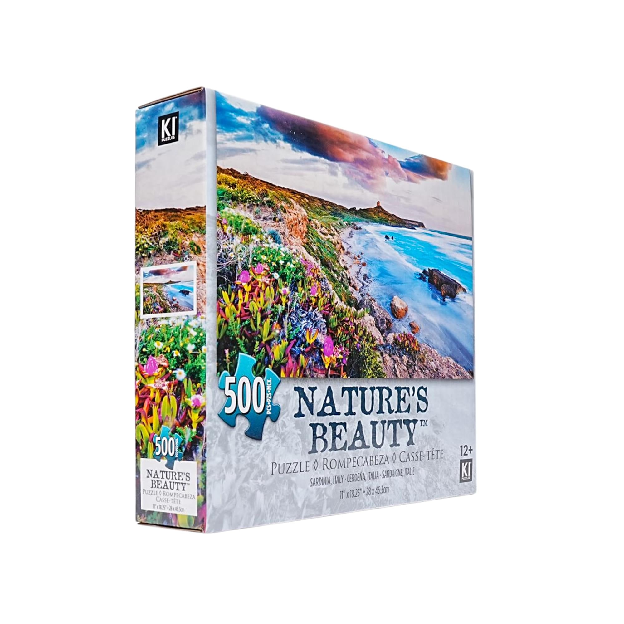 Pink Sky Beach 500 Piece Natures Beauty Jigsaw Puzzle