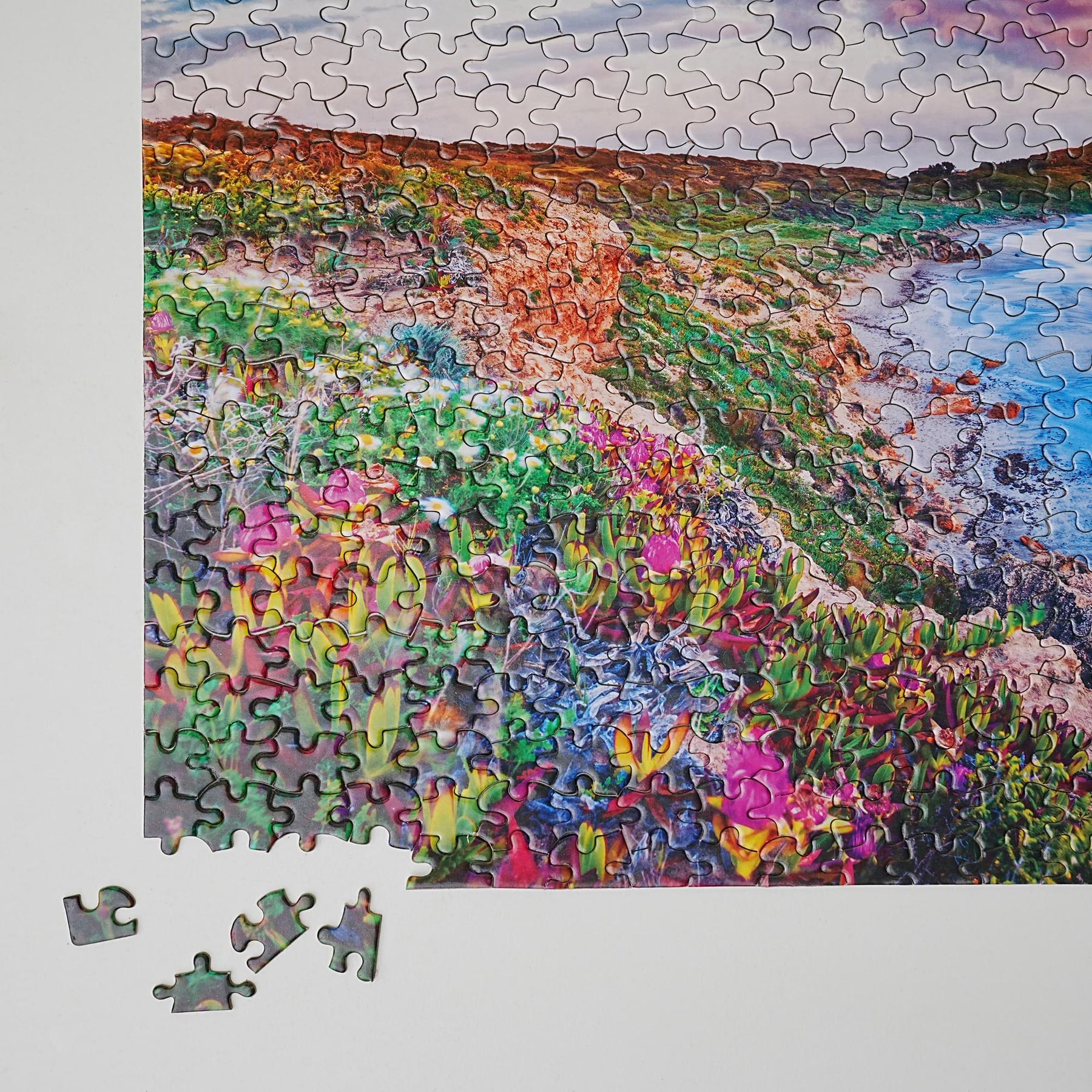 Pink Sky Beach 500 Piece Natures Beauty Jigsaw Puzzle