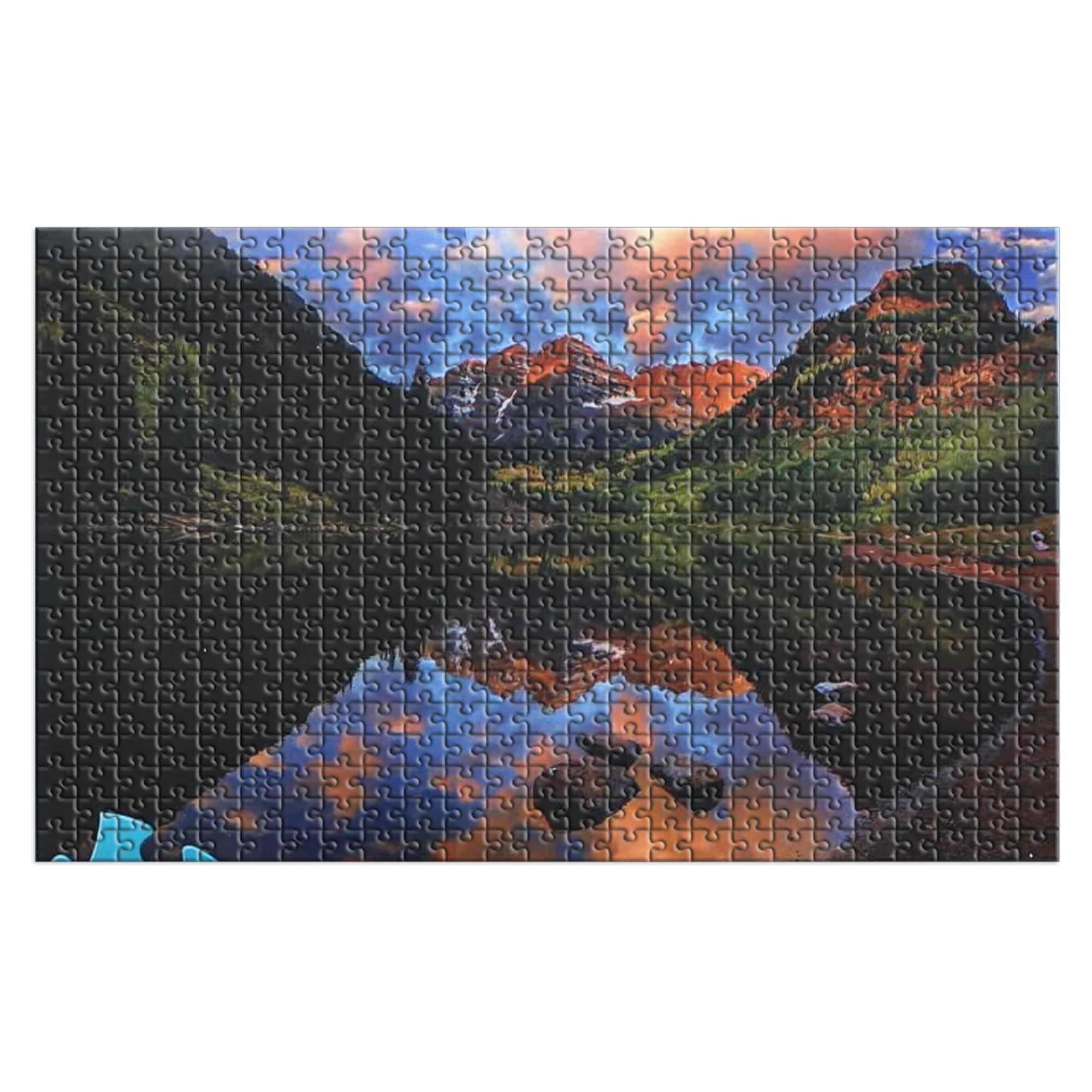 Sunset Mountains 500 Piece Natures Beauty Jigsaw Puzzle