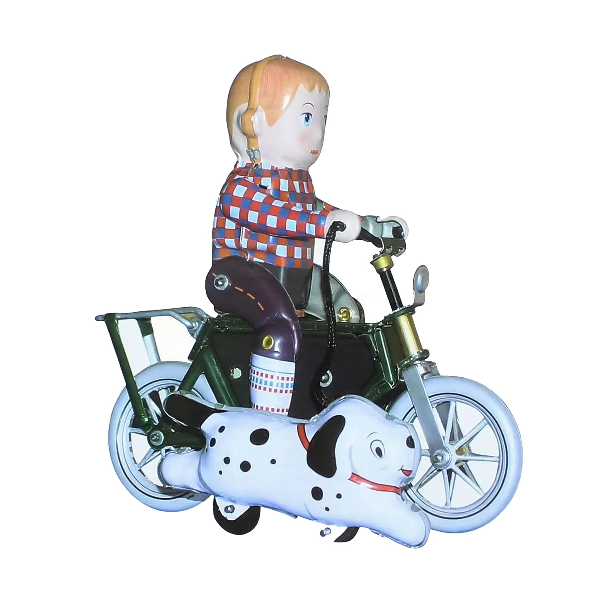 Vintage Style 5" Tin Boy On Bicycle