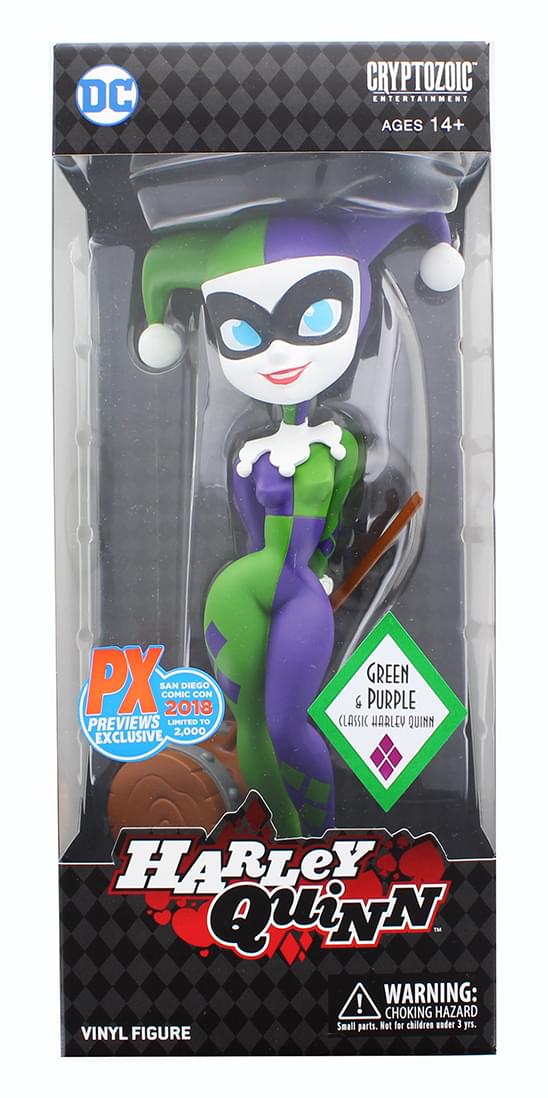 DC Comics Purple & Green Harley Quinn 7-Inch Vinyl Figure SDCC Exclusive