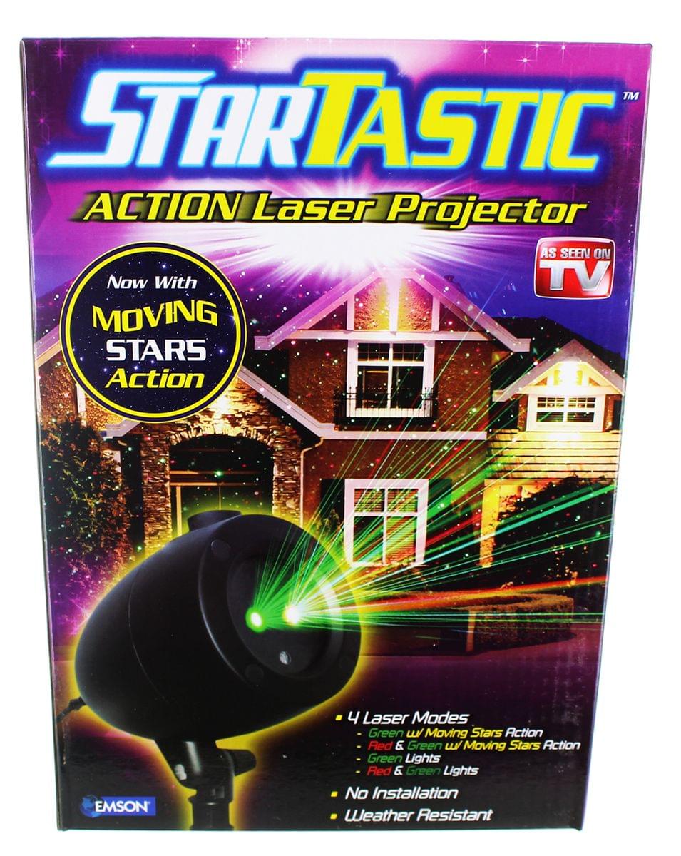 StarTastic Holiday Laser Light Projector: Red & Green, Motion