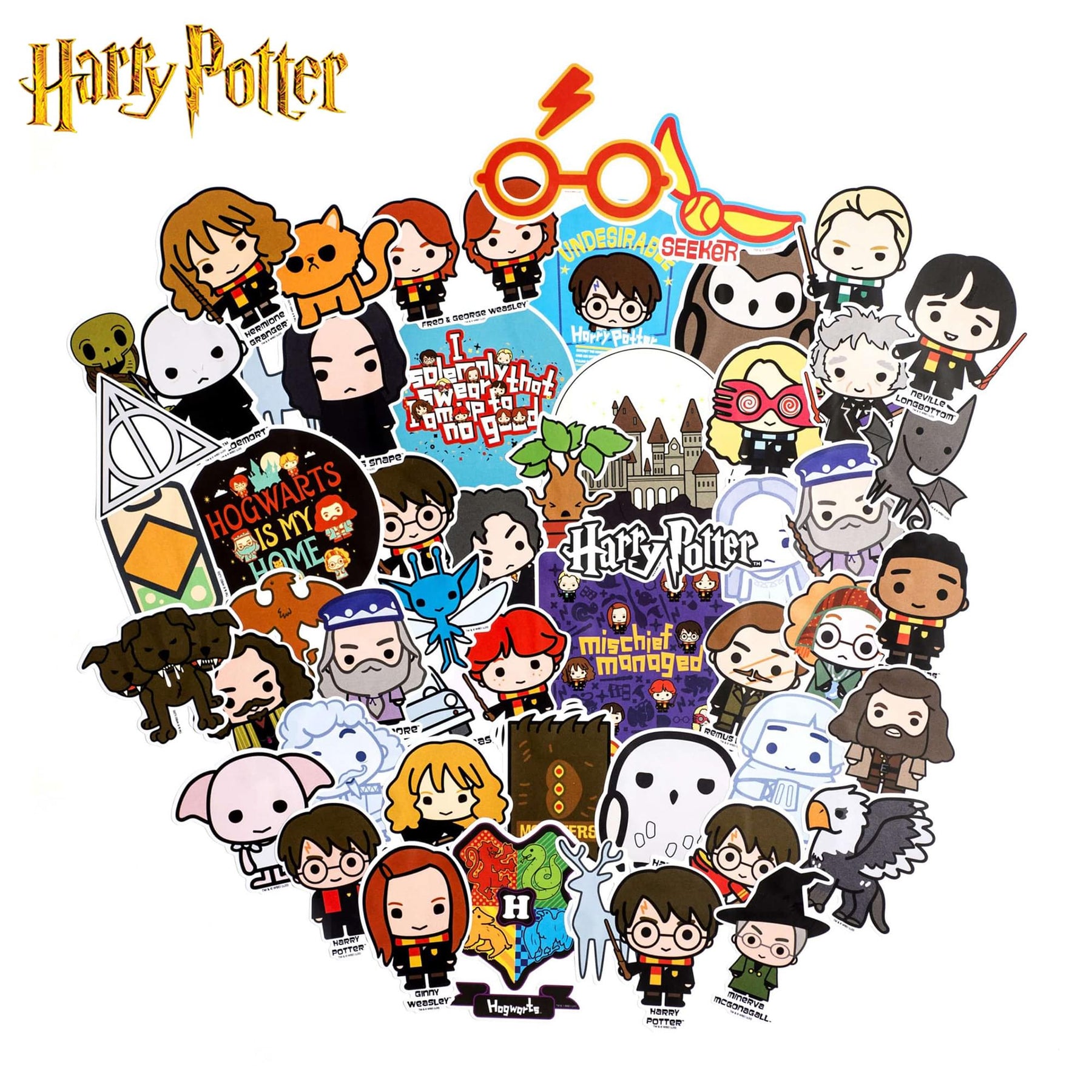 Harry Potter Chibi Vinyl Decal 50-Pack