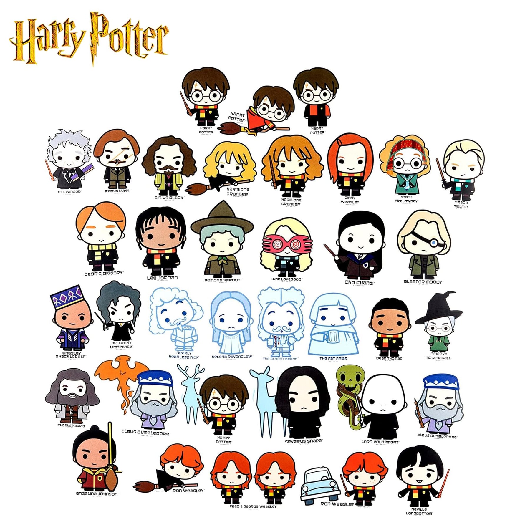 Harry Potter Chibi Vinyl Decal 50-Pack
