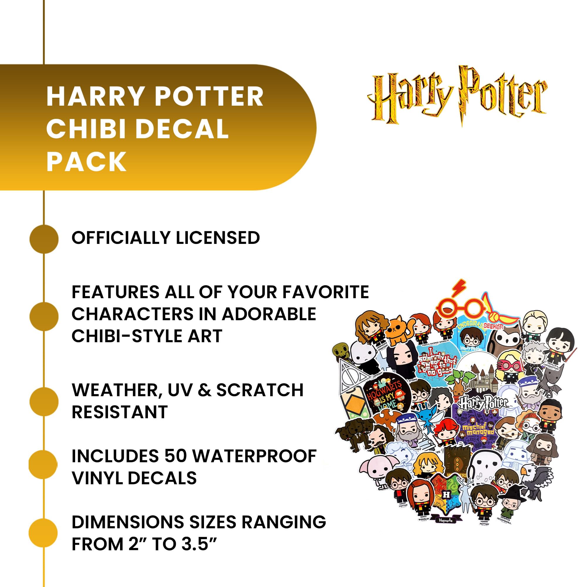 Harry Potter Chibi Vinyl Decal 50-Pack