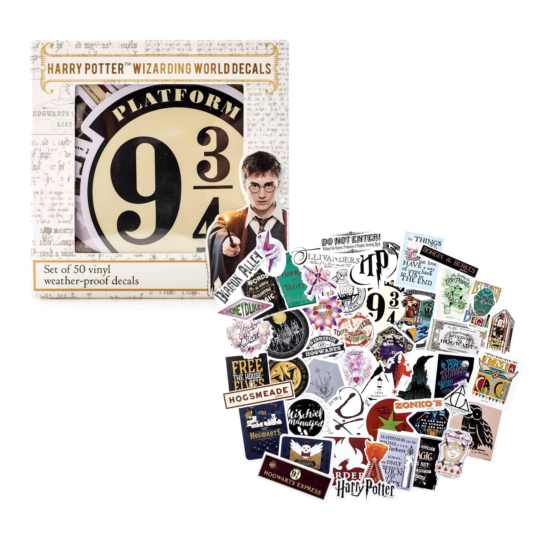 Harry Potter Wizarding World Vinyl Decal 50-Pack