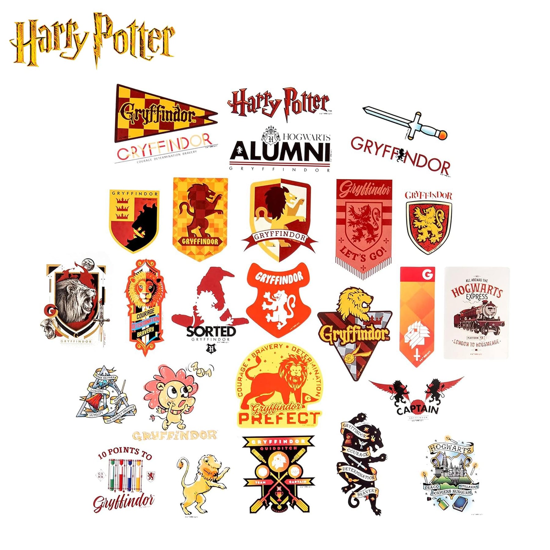 Harry Potter House Gryffindor Vinyl Decal 50-Pack