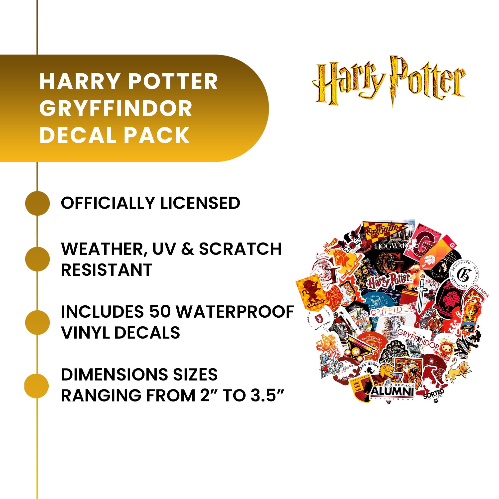 Harry Potter House Gryffindor Vinyl Decal 50-Pack