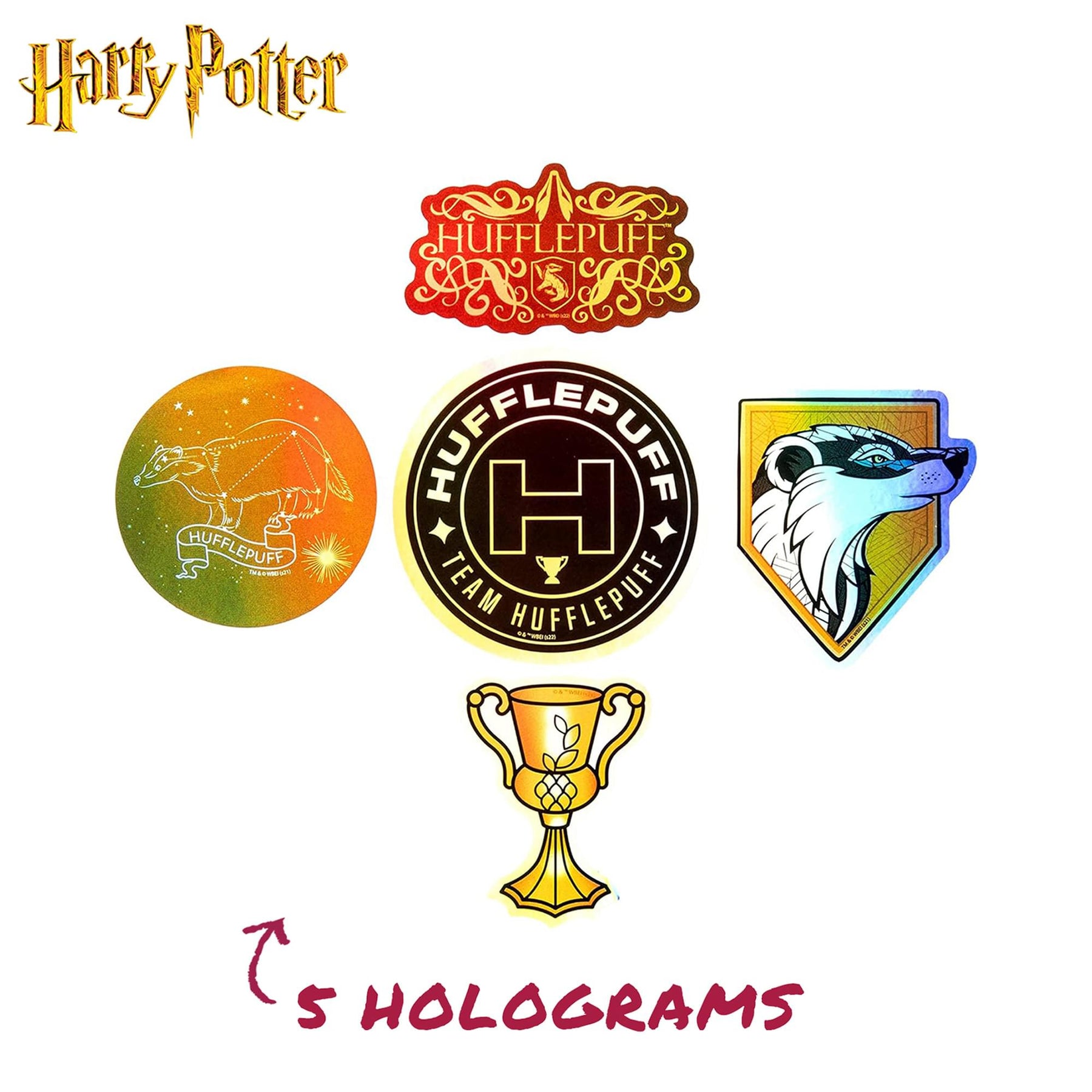 Harry Potter House Hufflepuff Vinyl Decal 60-Pack
