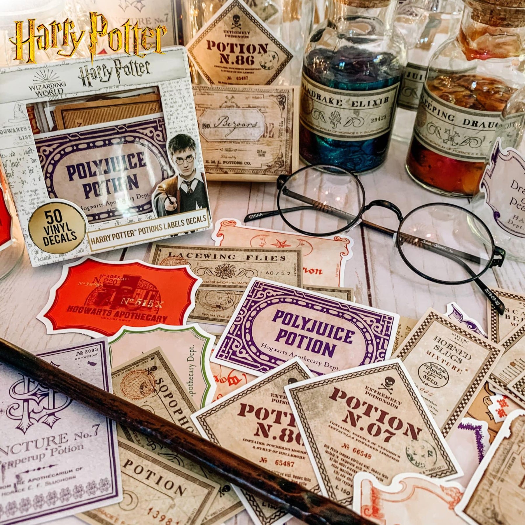 Harry Potter Potions Labels Vinyl Decal 50-Pack