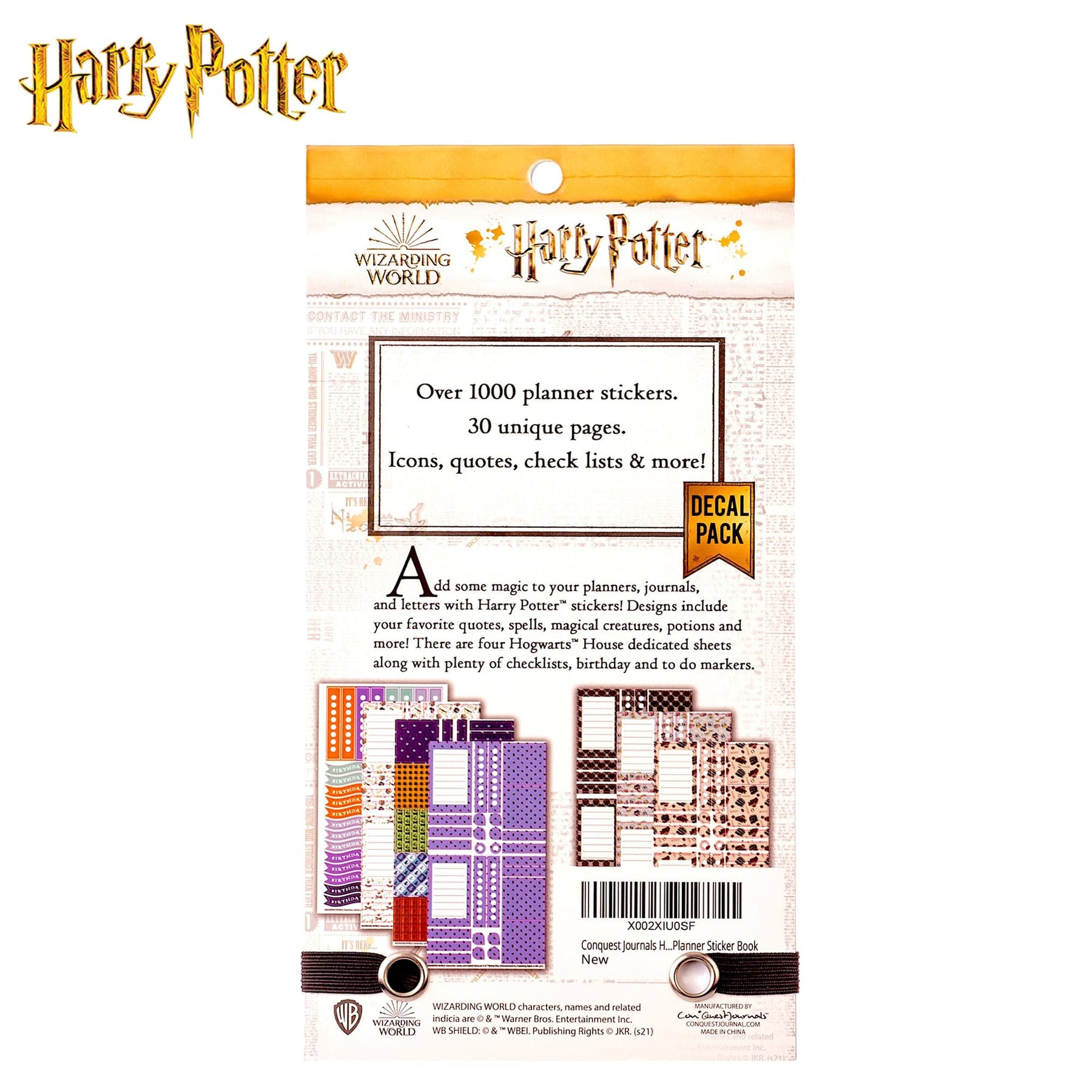 Harry Potter Planner 30-Page Sticker Book | 1000+ Stickers