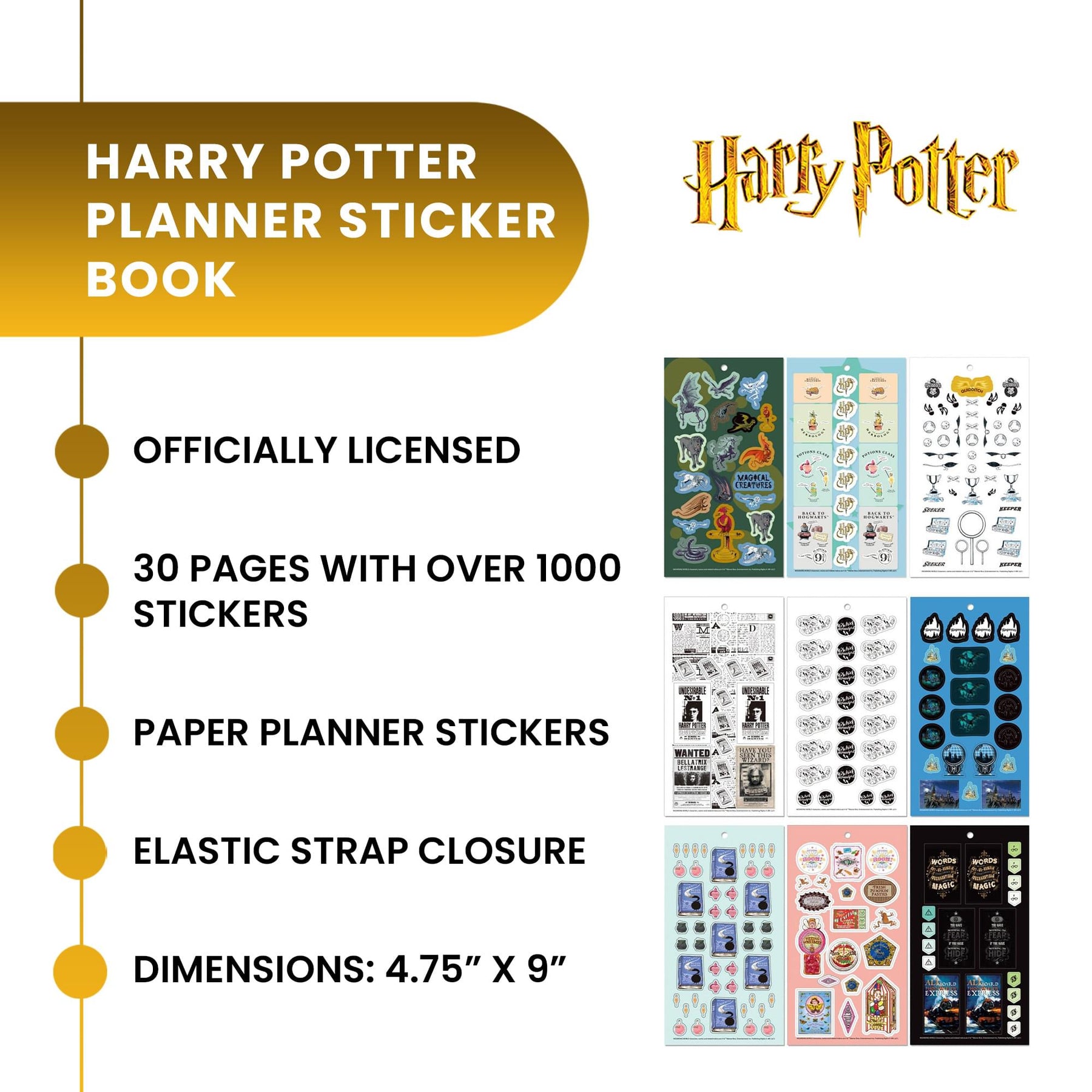 Harry Potter Planner 30-Page Sticker Book | 1000+ Stickers