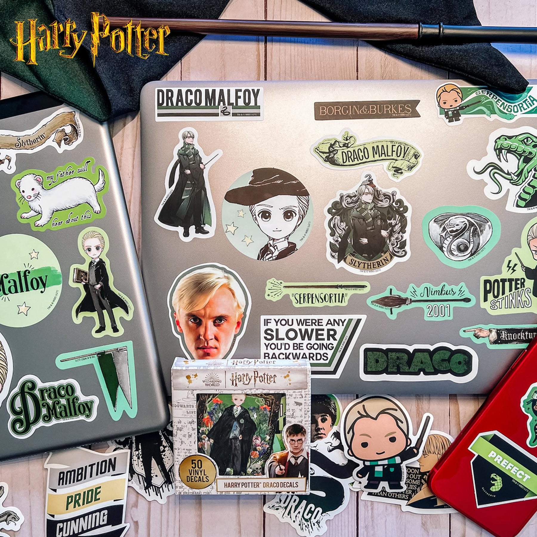 Harry Potter Draco Malfoy Vinyl Decal 50-Pack
