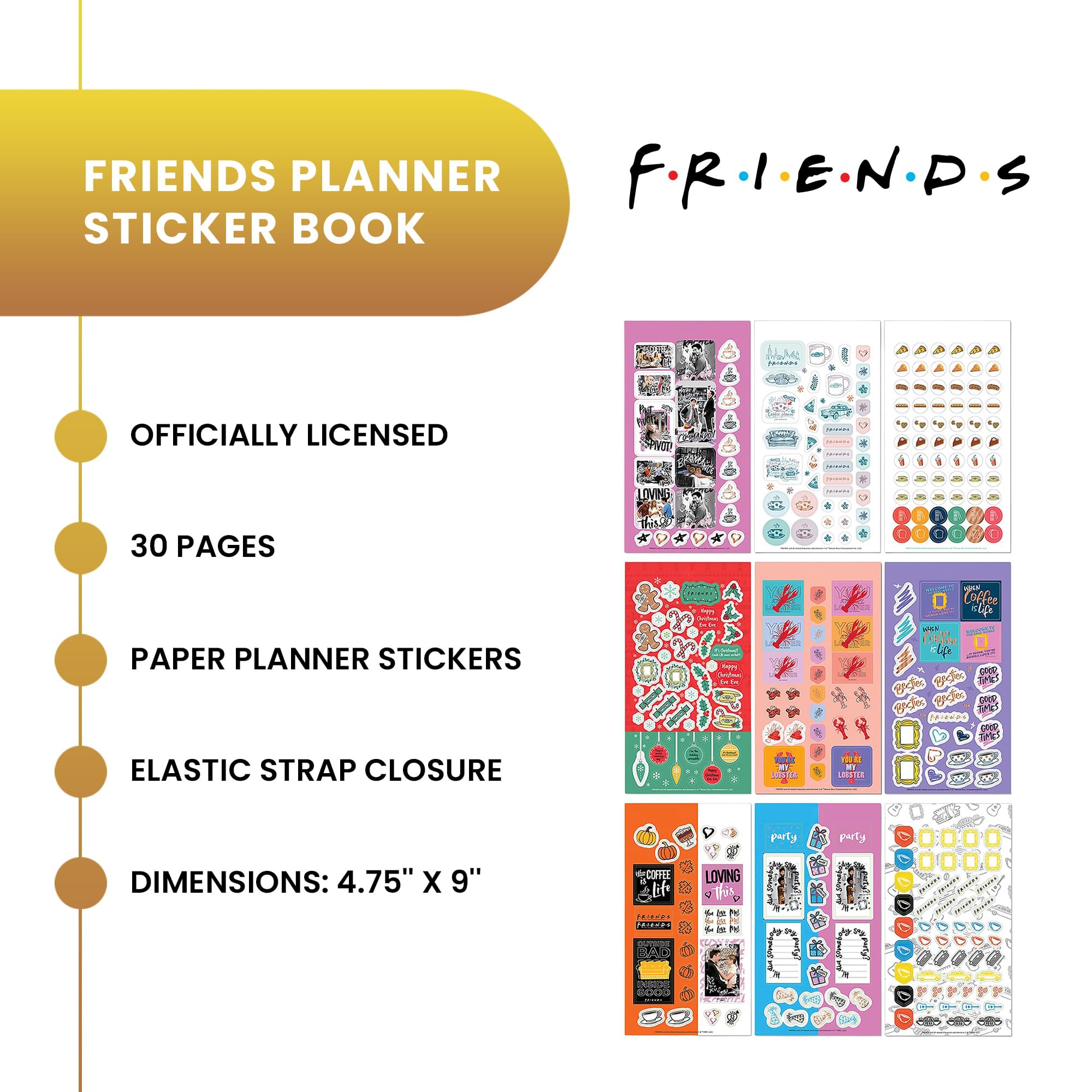 Friends Planner 30-Page Sticker Book | 1000+ Stickers