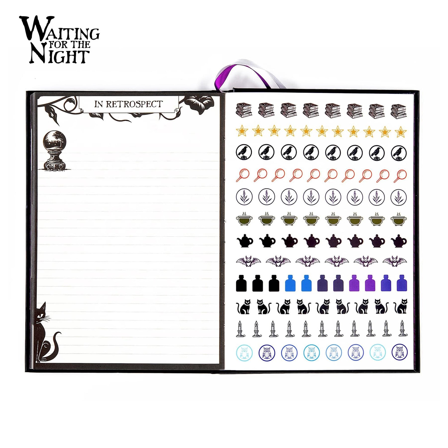 Waiting For The Night Reading Journal | 150 Pages