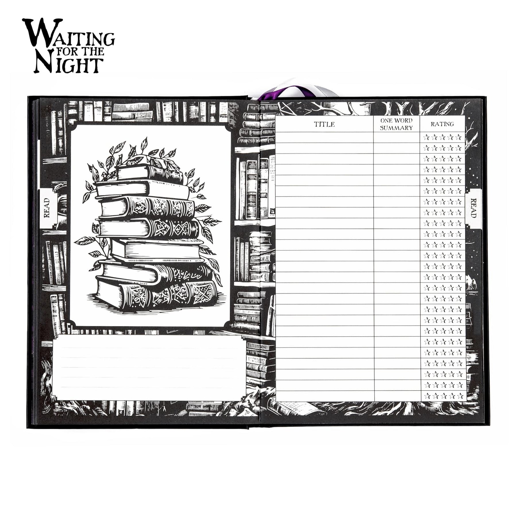 Waiting For The Night Reading Journal | 150 Pages