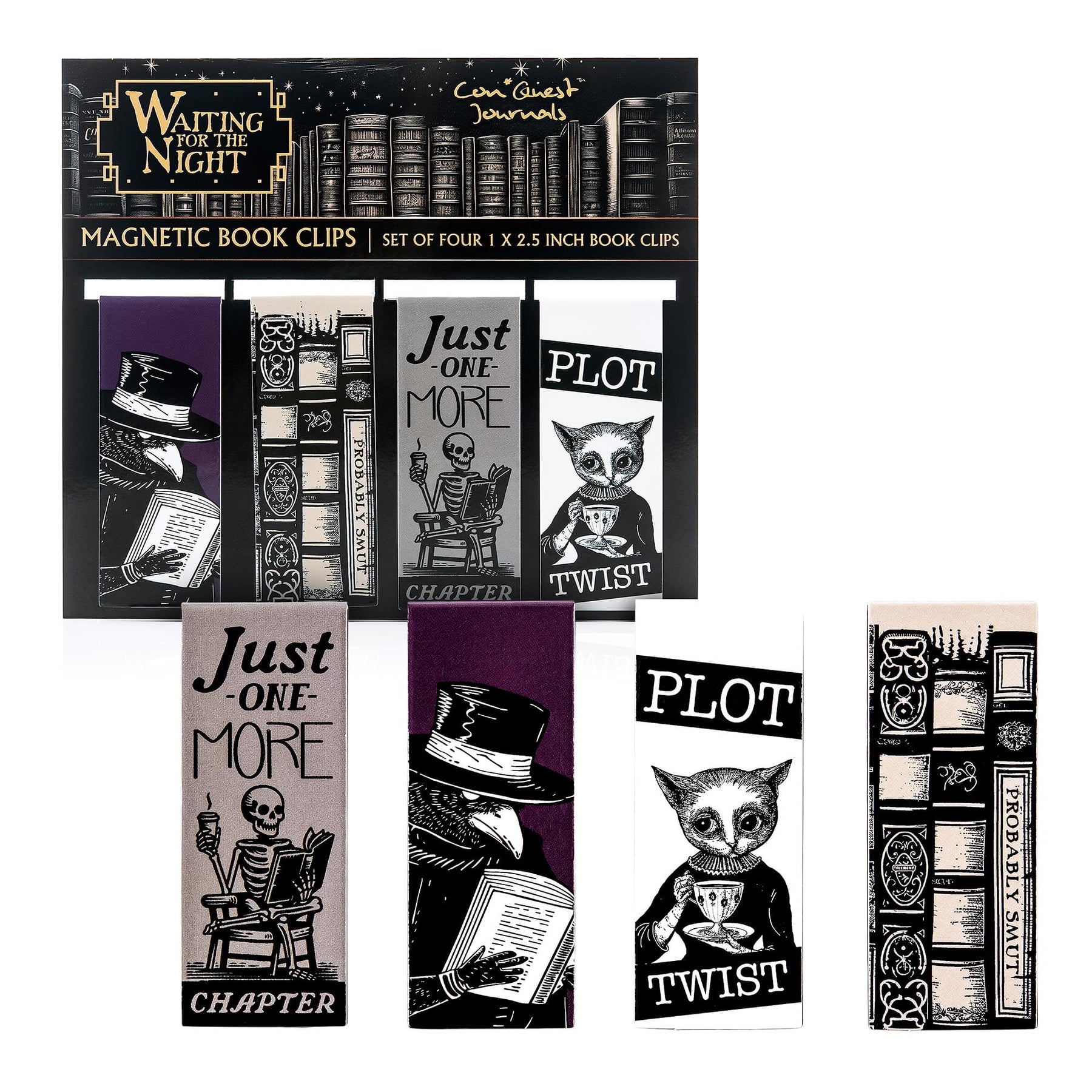 Waiting For The Night Magnetic Bookmark Set Of 4