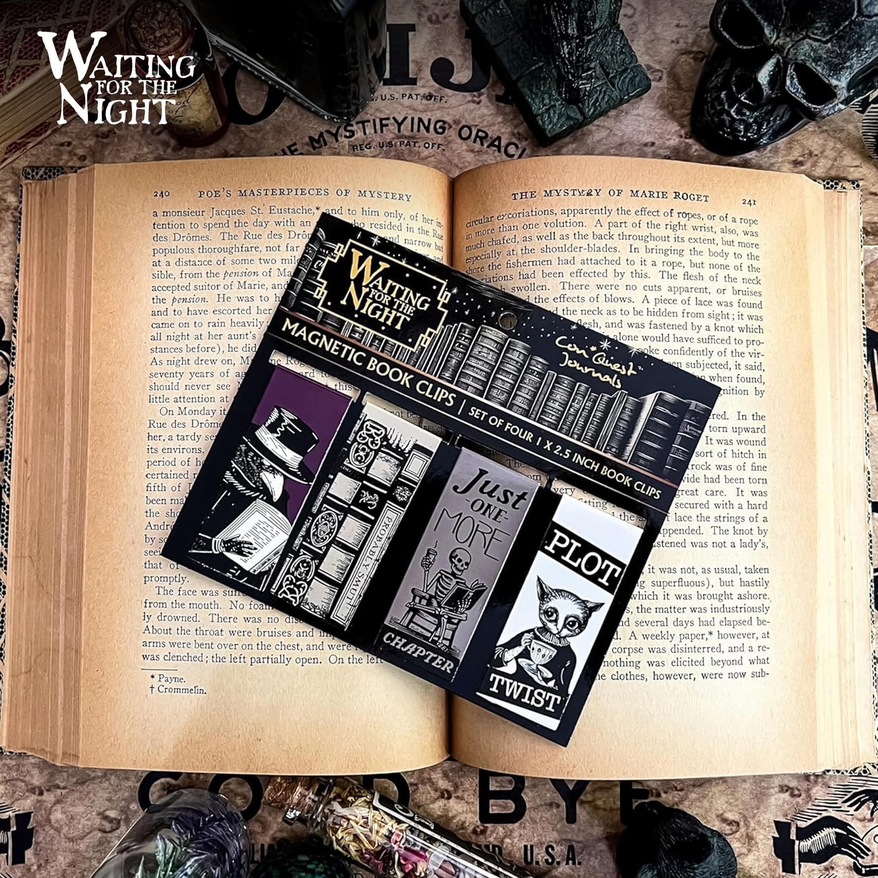 Waiting For The Night Magnetic Bookmark Set Of 4