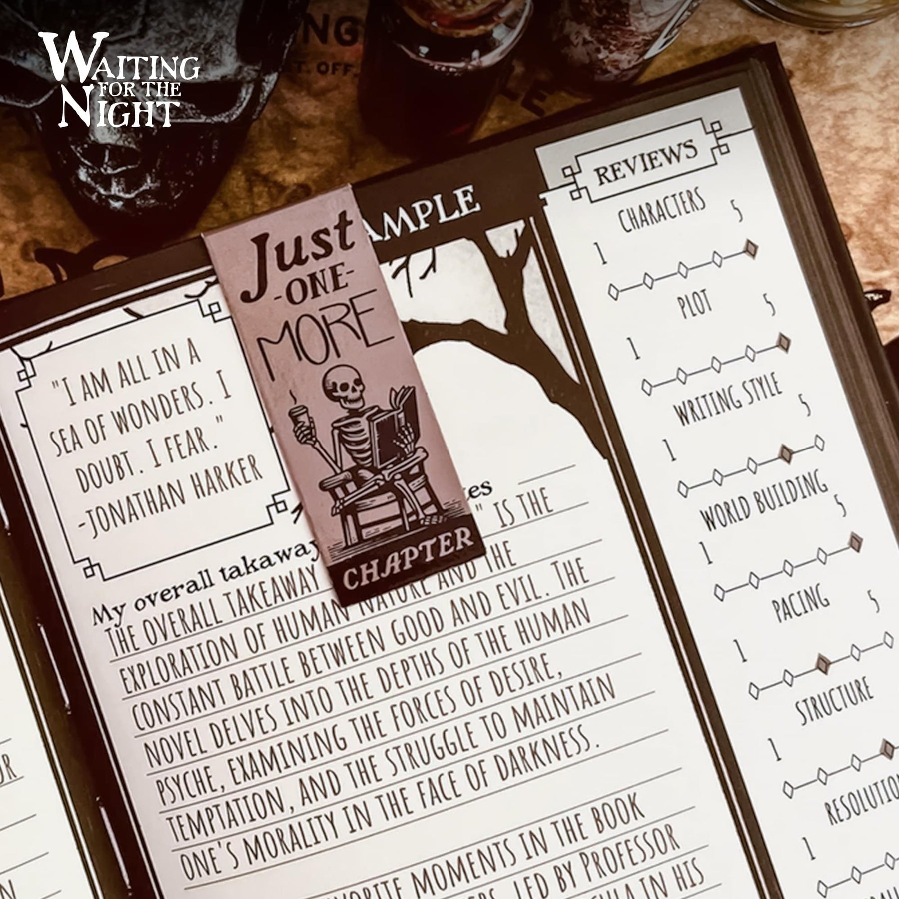 Waiting For The Night Magnetic Bookmark Set Of 4