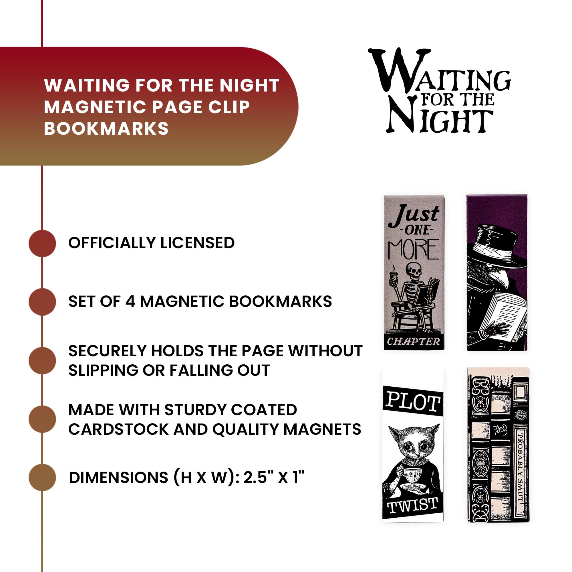 Waiting For The Night Magnetic Bookmark Set Of 4