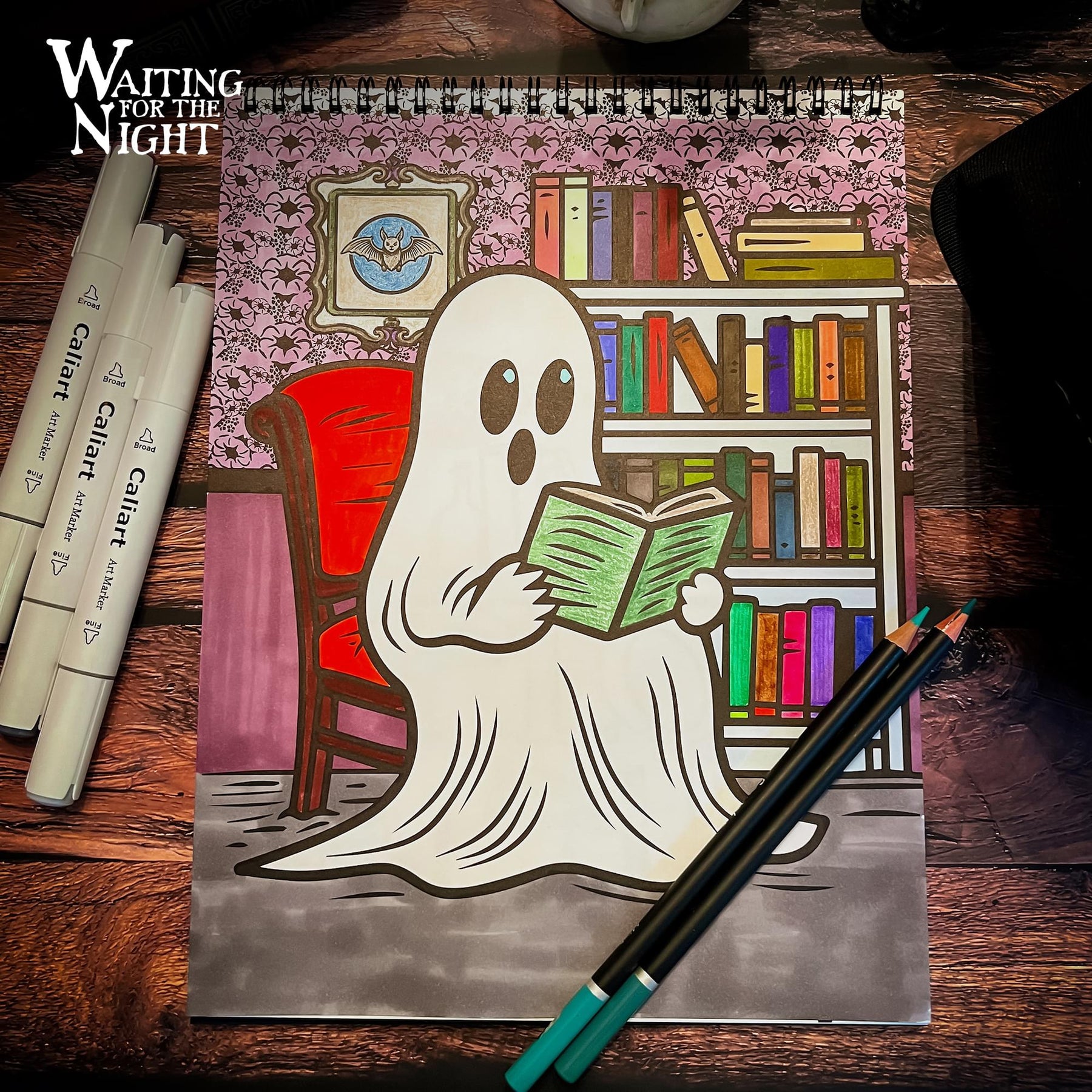 Waiting For The Night Coloring Book | 30 Pages