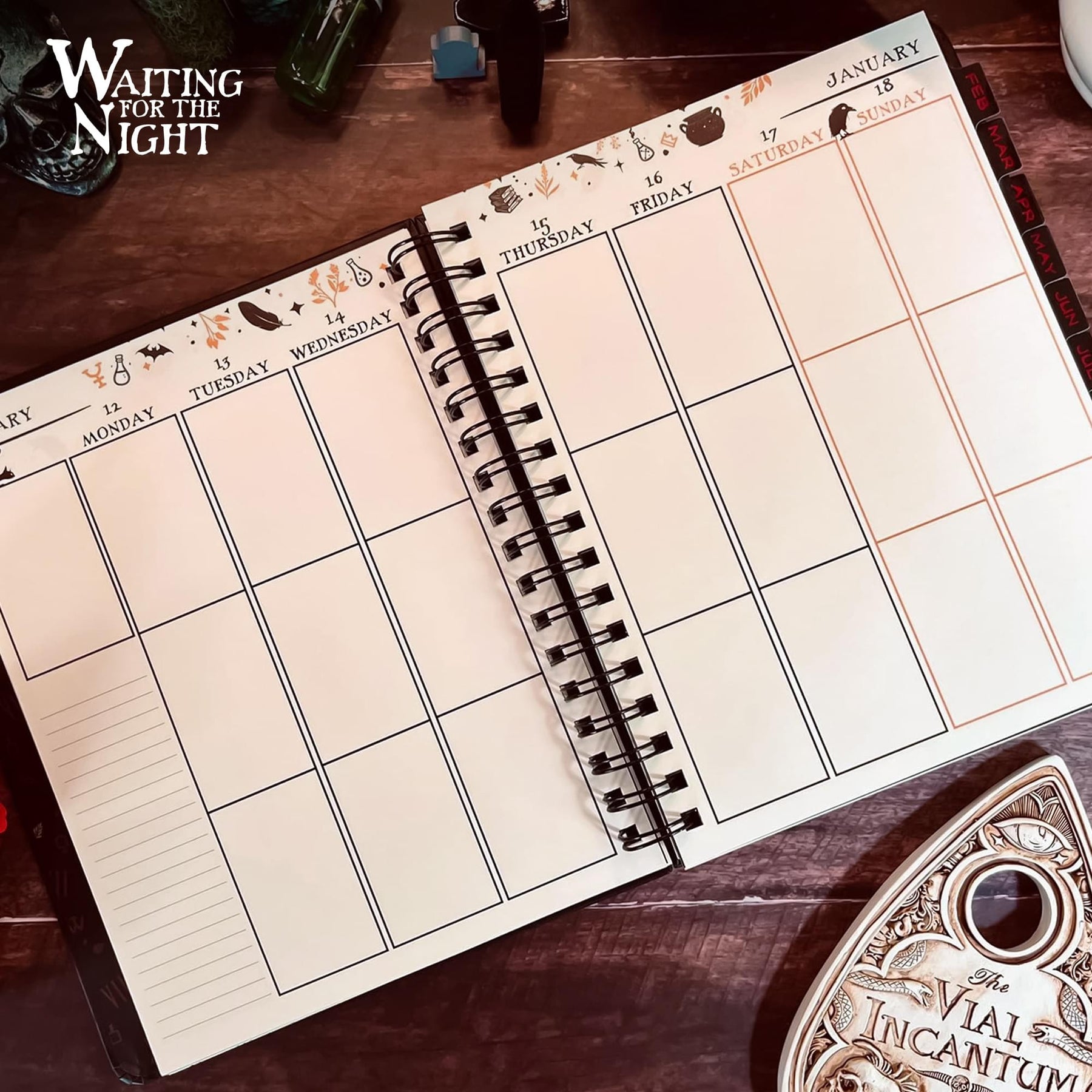 Waiting For The Night 2026 Weekly Planner