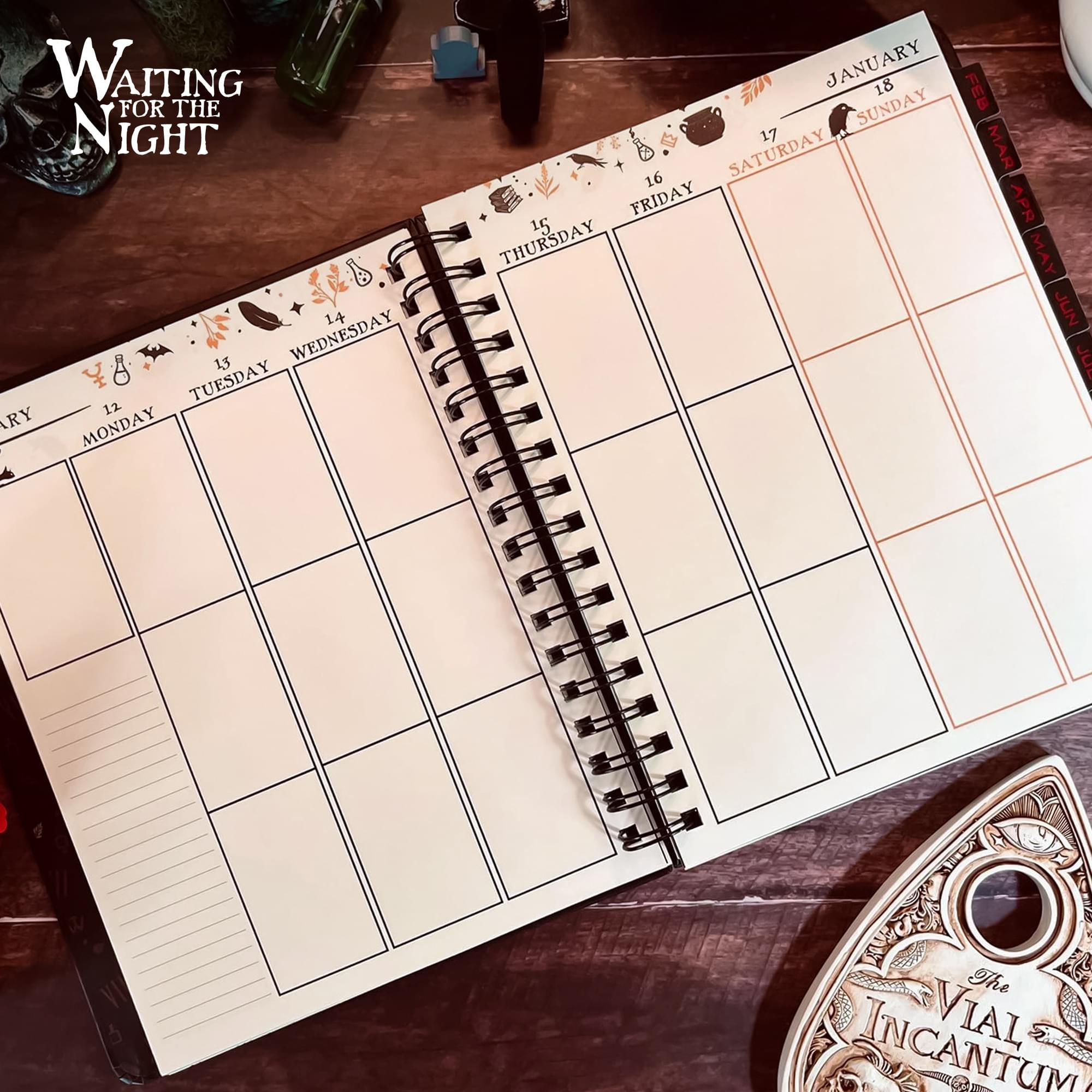 Waiting For The Night 2026 Weekly Planner