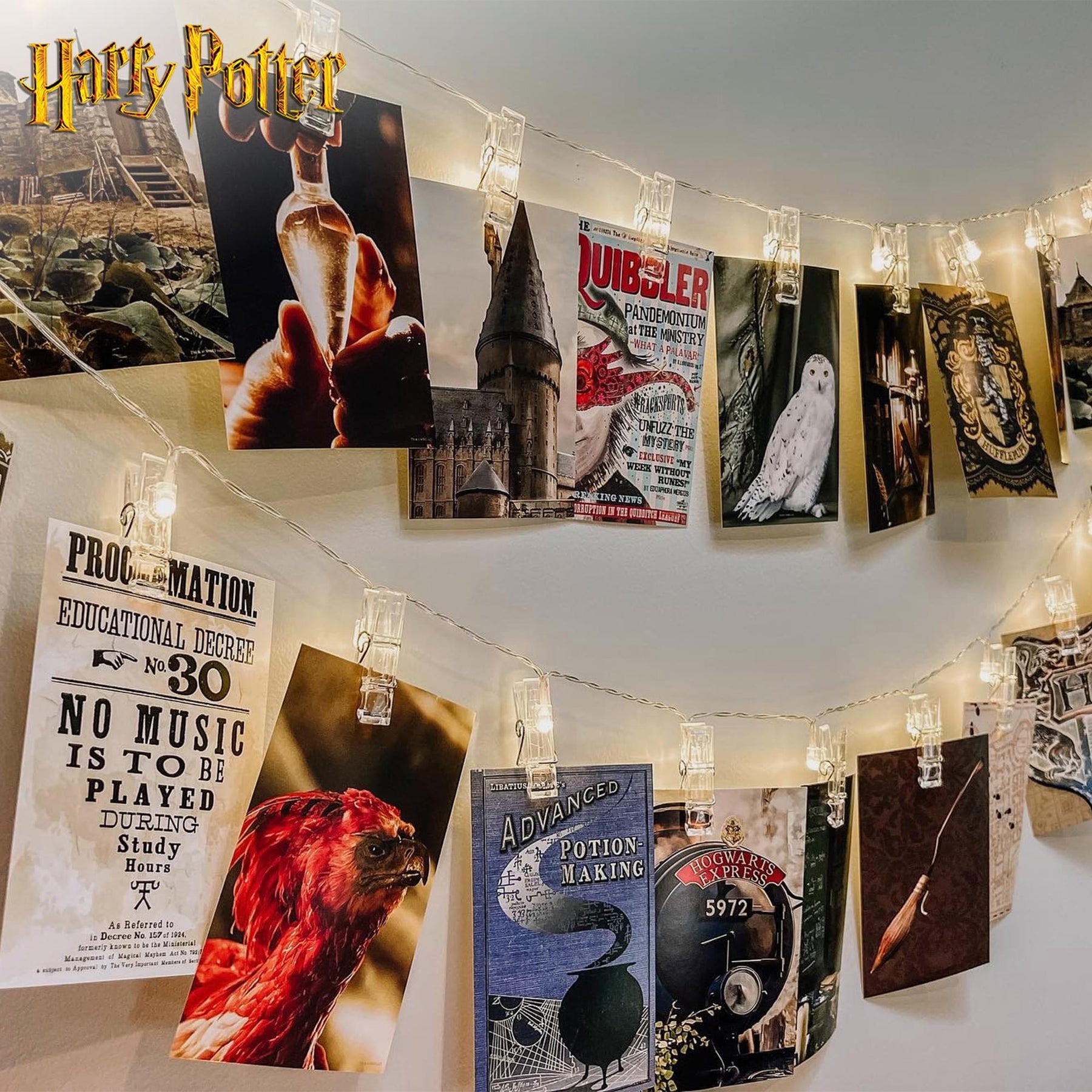 Harry Potter Hogwarts 4 x 6 Inch Wall Collage Kit | 50 Prints