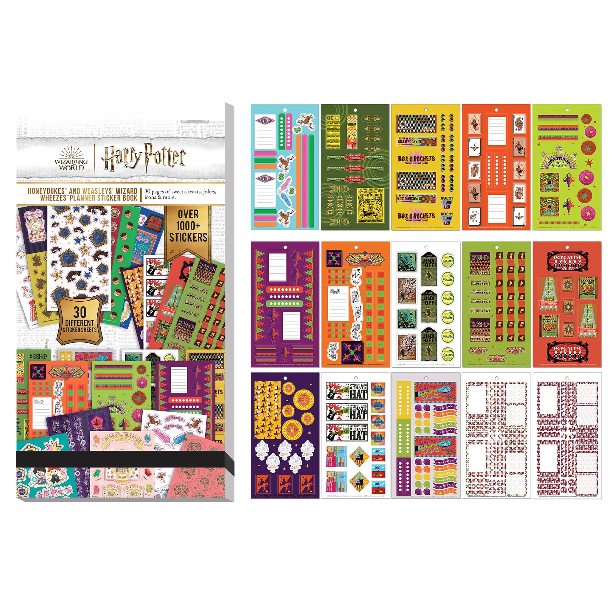 Harry Potter Honeydukes & Weasley 30-Page Planner Sticker Book | 1000+ Stickers