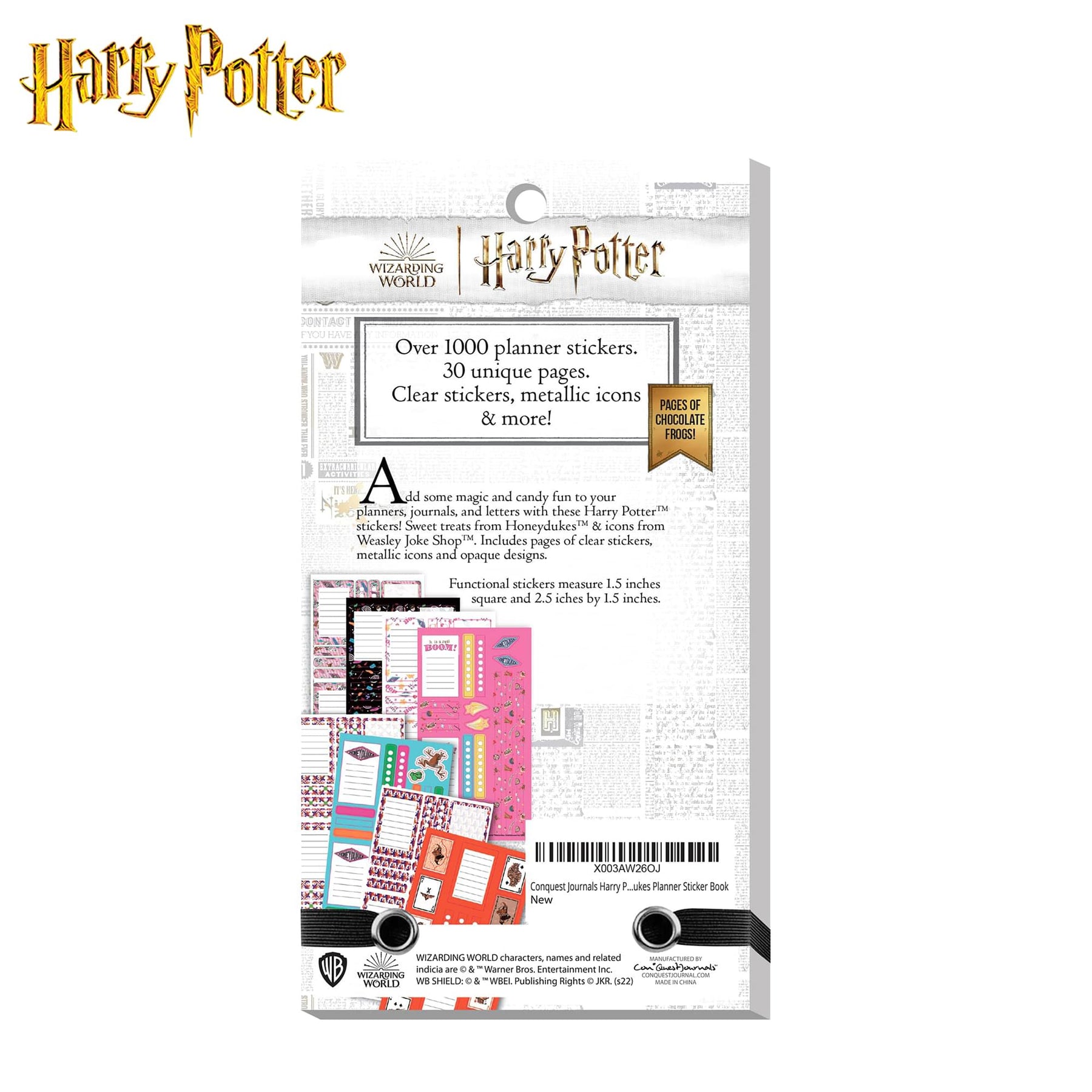 Harry Potter Honeydukes & Weasley 30-Page Planner Sticker Book | 1000+ Stickers