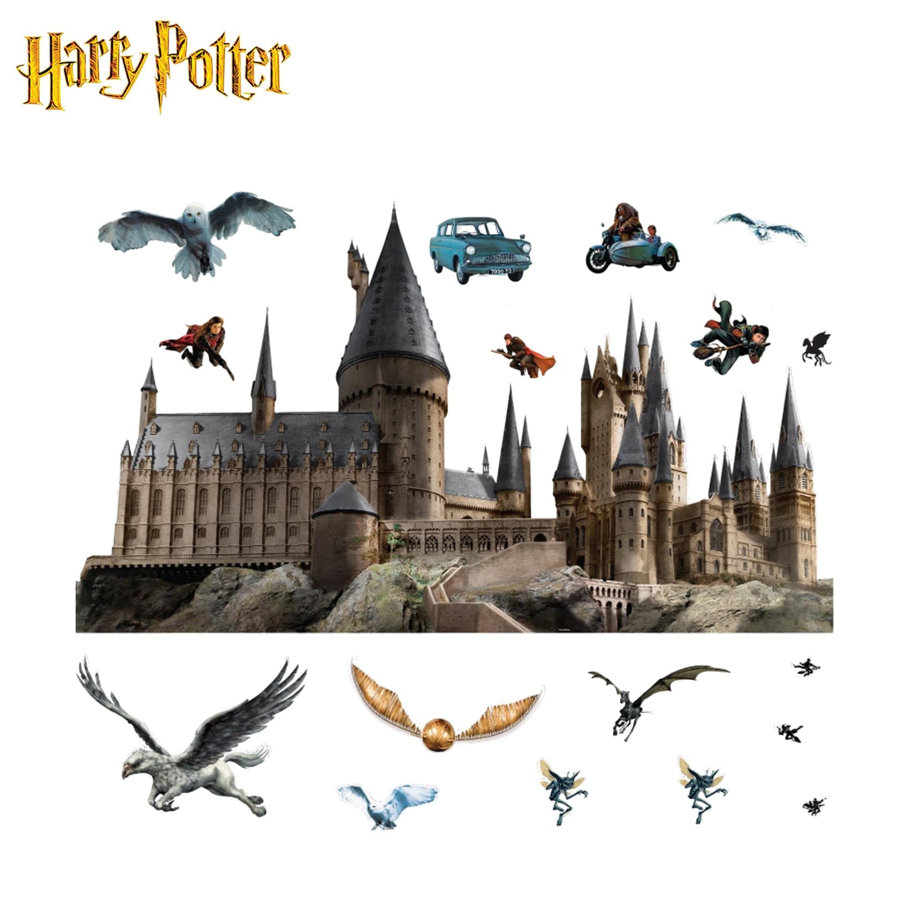Harry Potter Hogwarts Castle Wall Cling Set Of 20