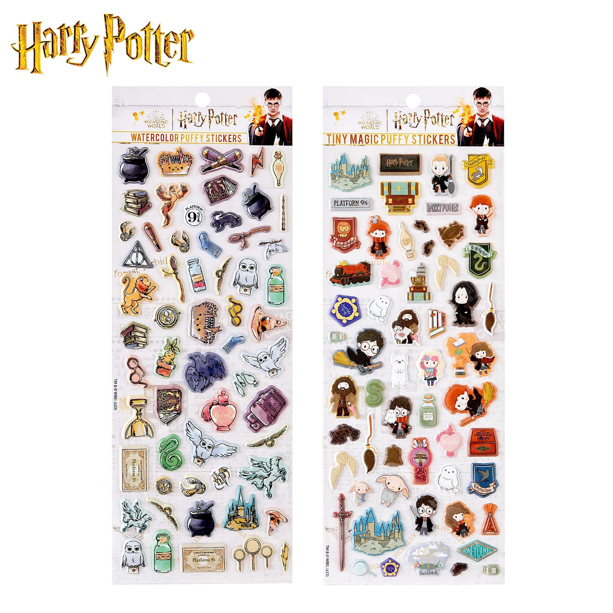 Harry Potter Watercolor Puffy Sticker Sheets | 4-Pack