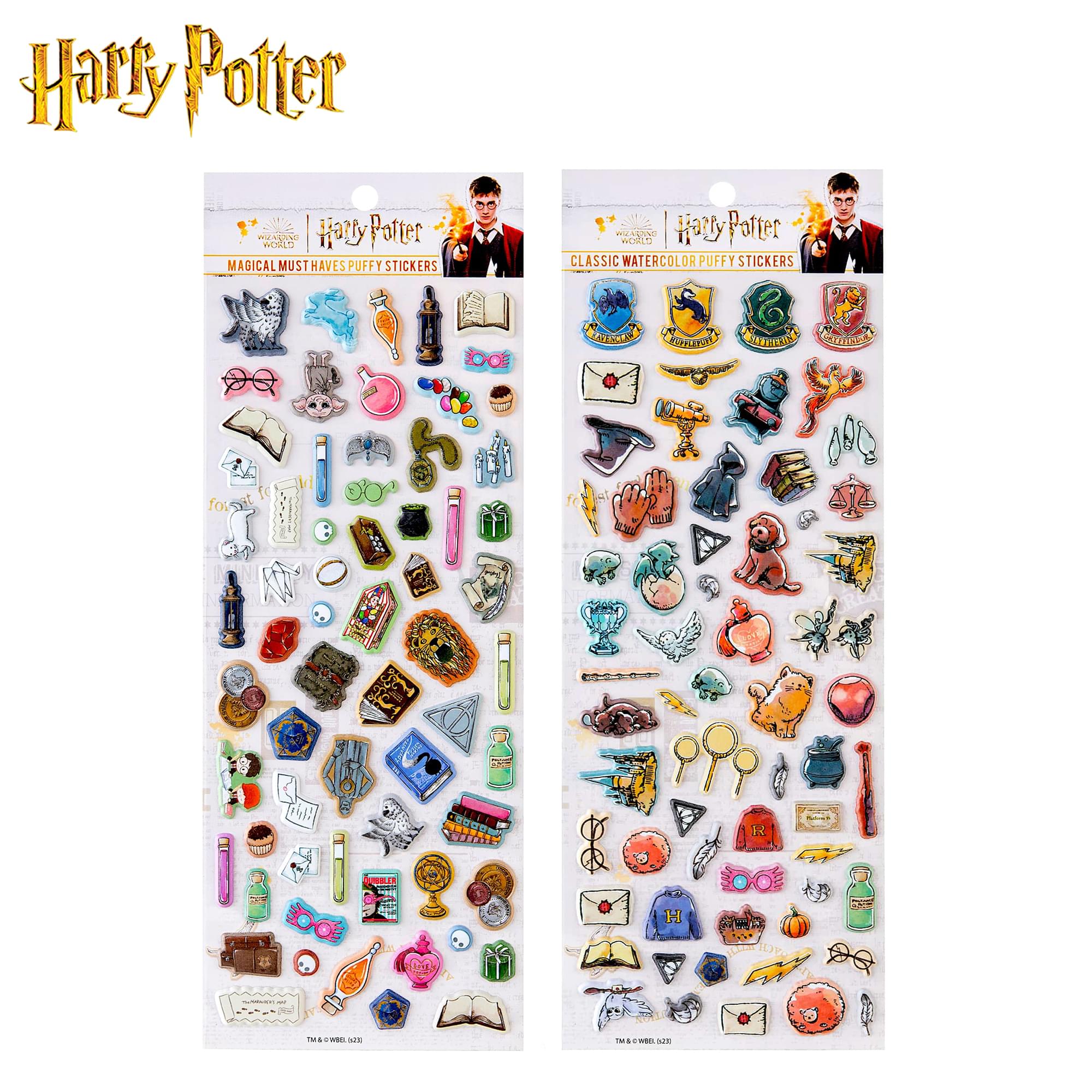 Harry Potter Watercolor Puffy Sticker Sheets | 4-Pack