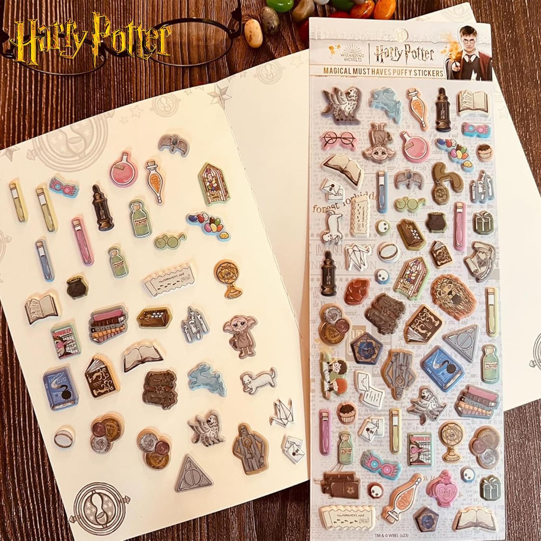 Harry Potter Watercolor Puffy Sticker Sheets | 4-Pack