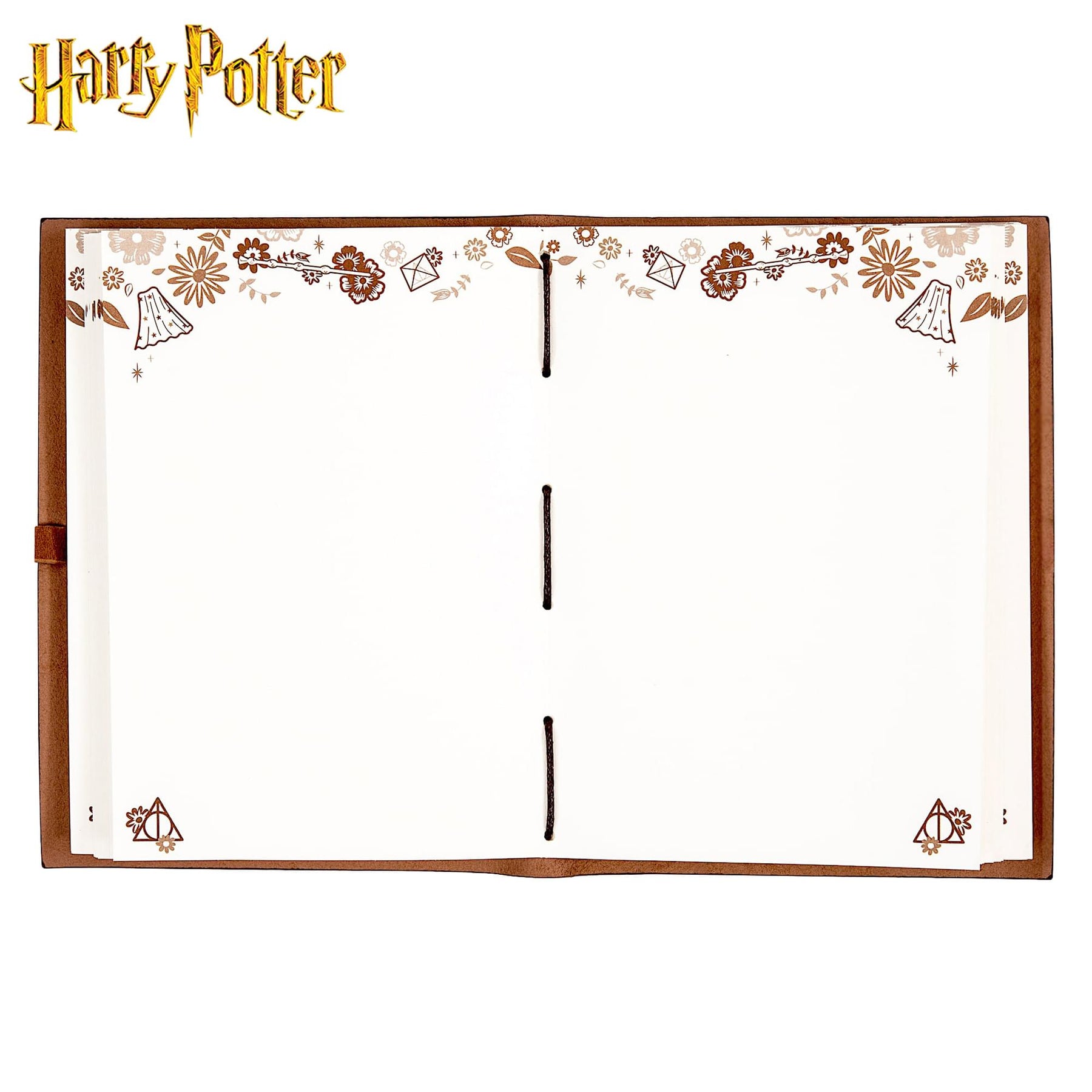 Harry Potter Deathly Hallows Leather Wrap Journal | 240 Pages