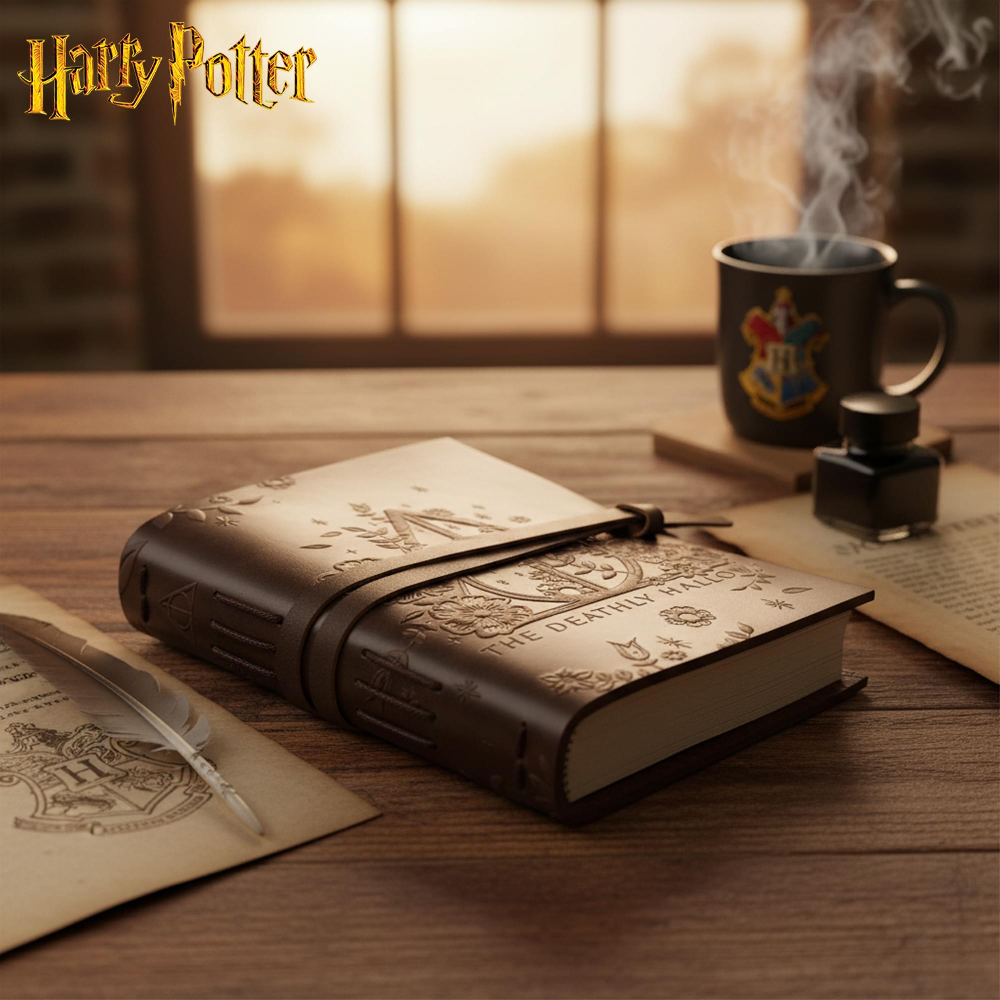 Harry Potter Deathly Hallows Leather Wrap Journal | 240 Pages