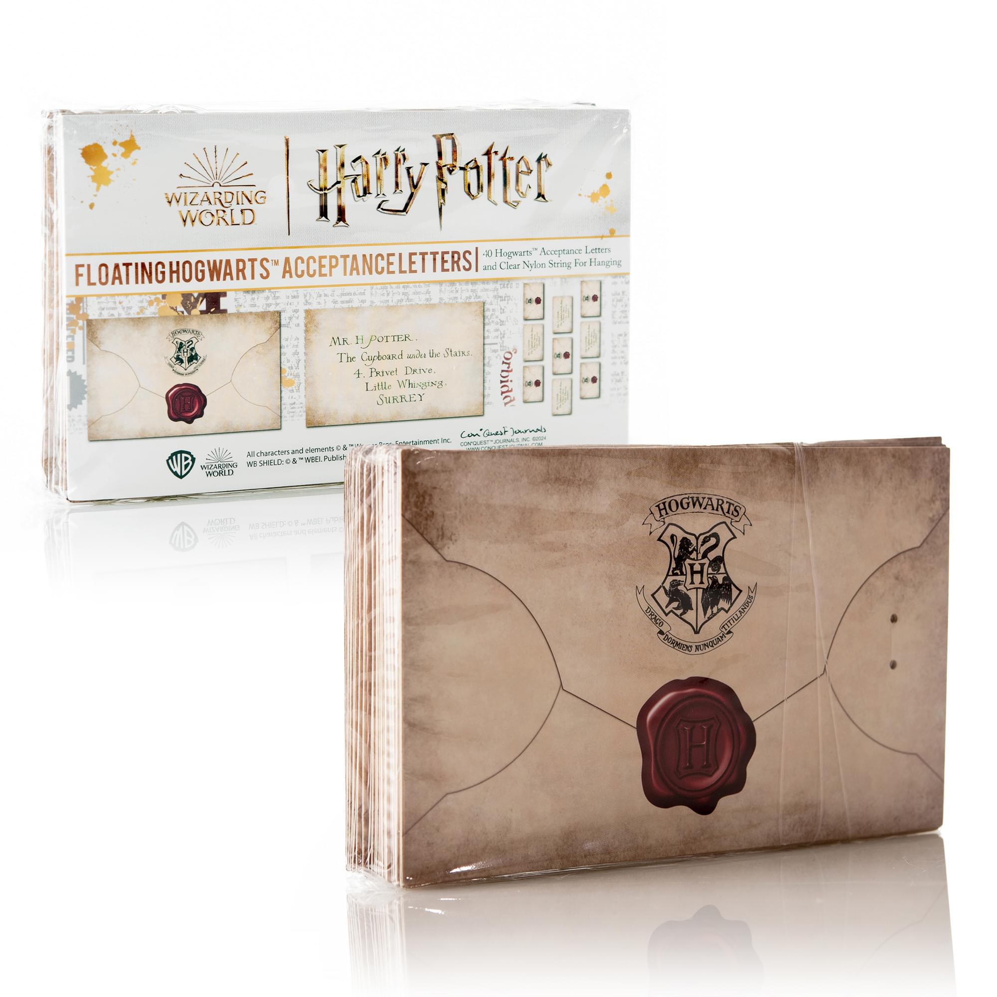 Harry Potter Floating Hogwarts Acceptance Letter Set Of 40