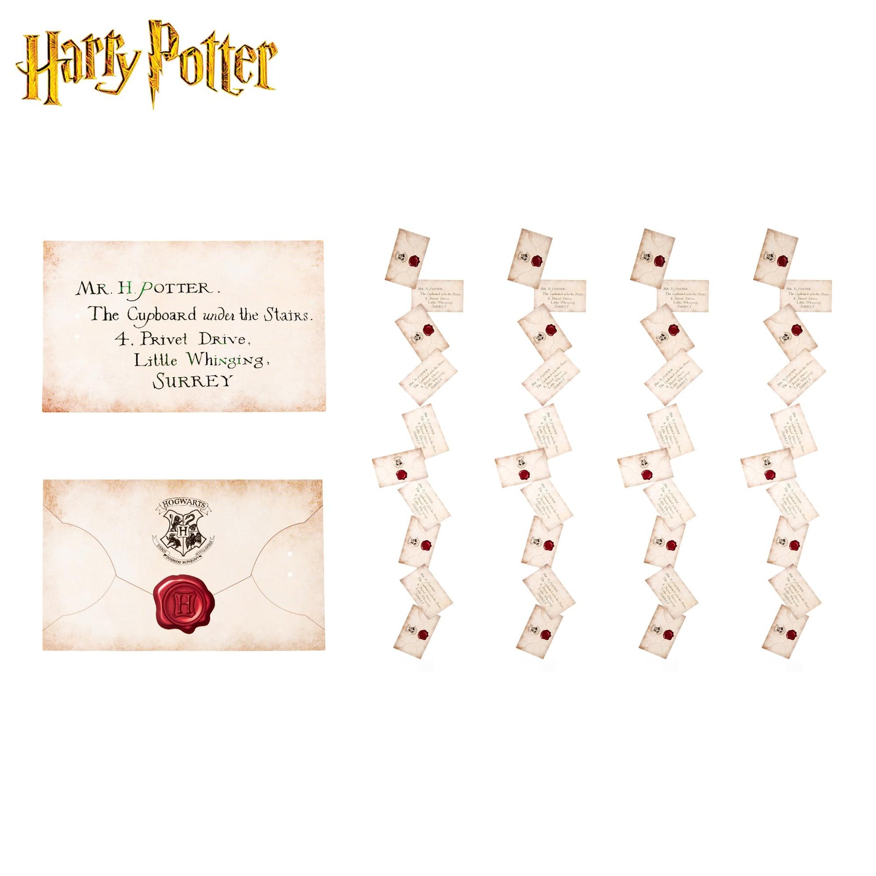 Harry Potter Floating Hogwarts Acceptance Letter Set Of 40