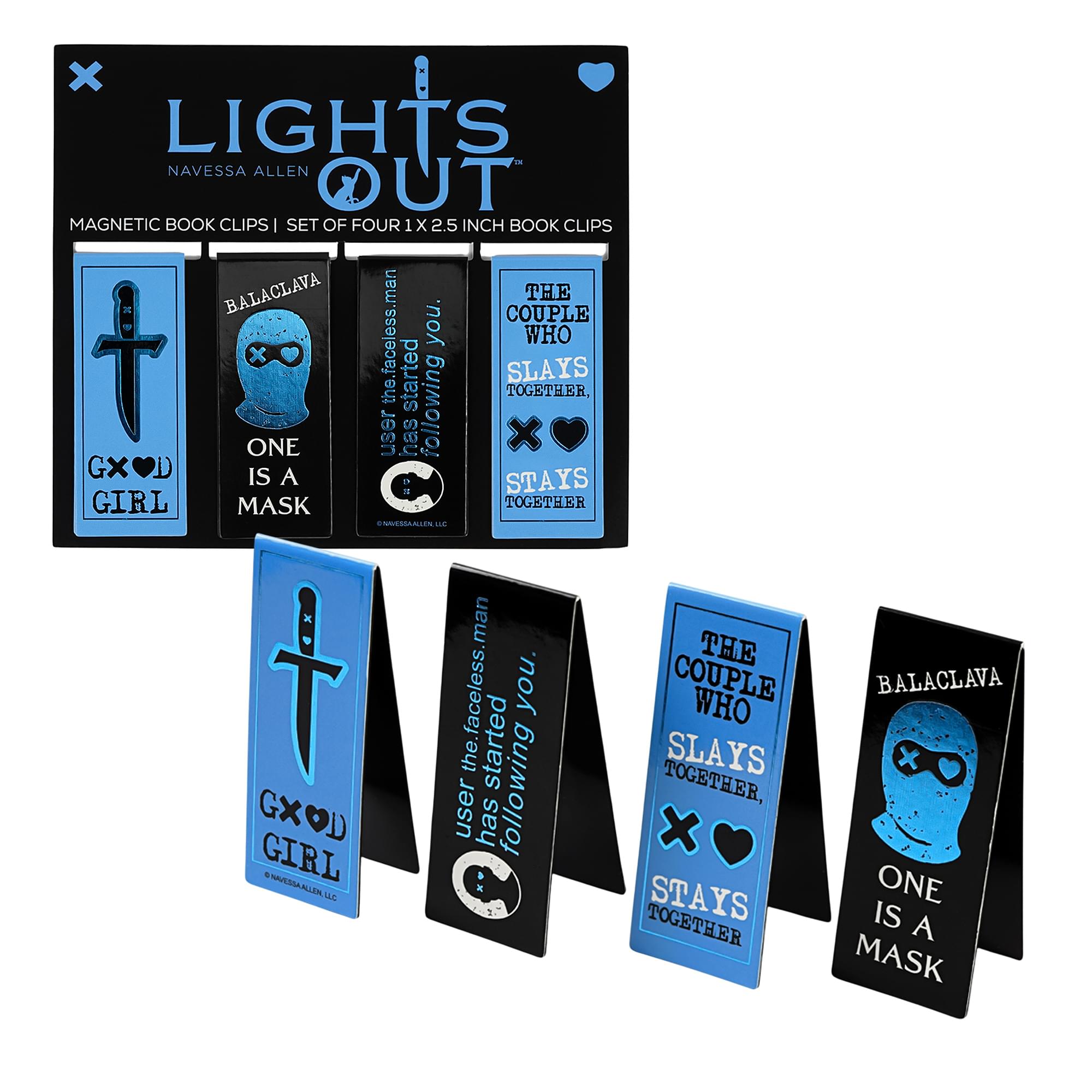 Lights Out Magnetic Bookmark Set Of 4