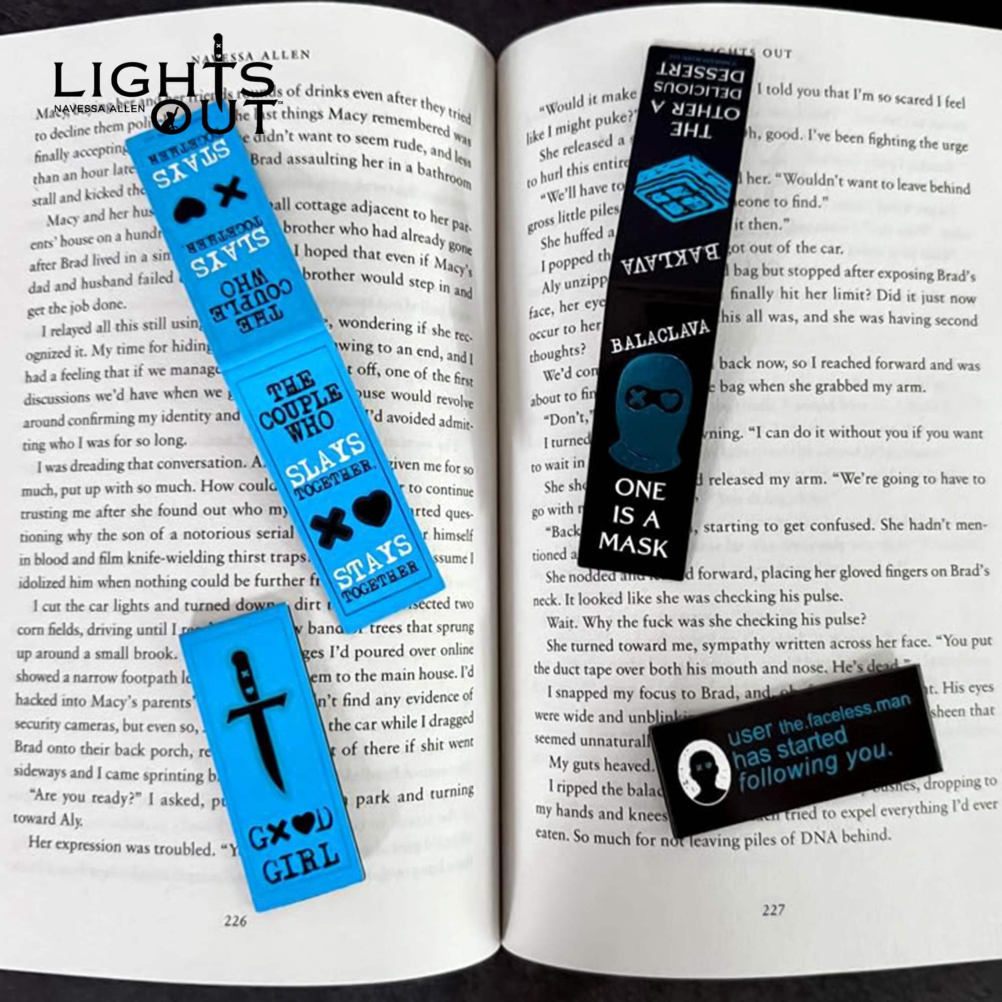 Lights Out Magnetic Bookmark Set Of 4