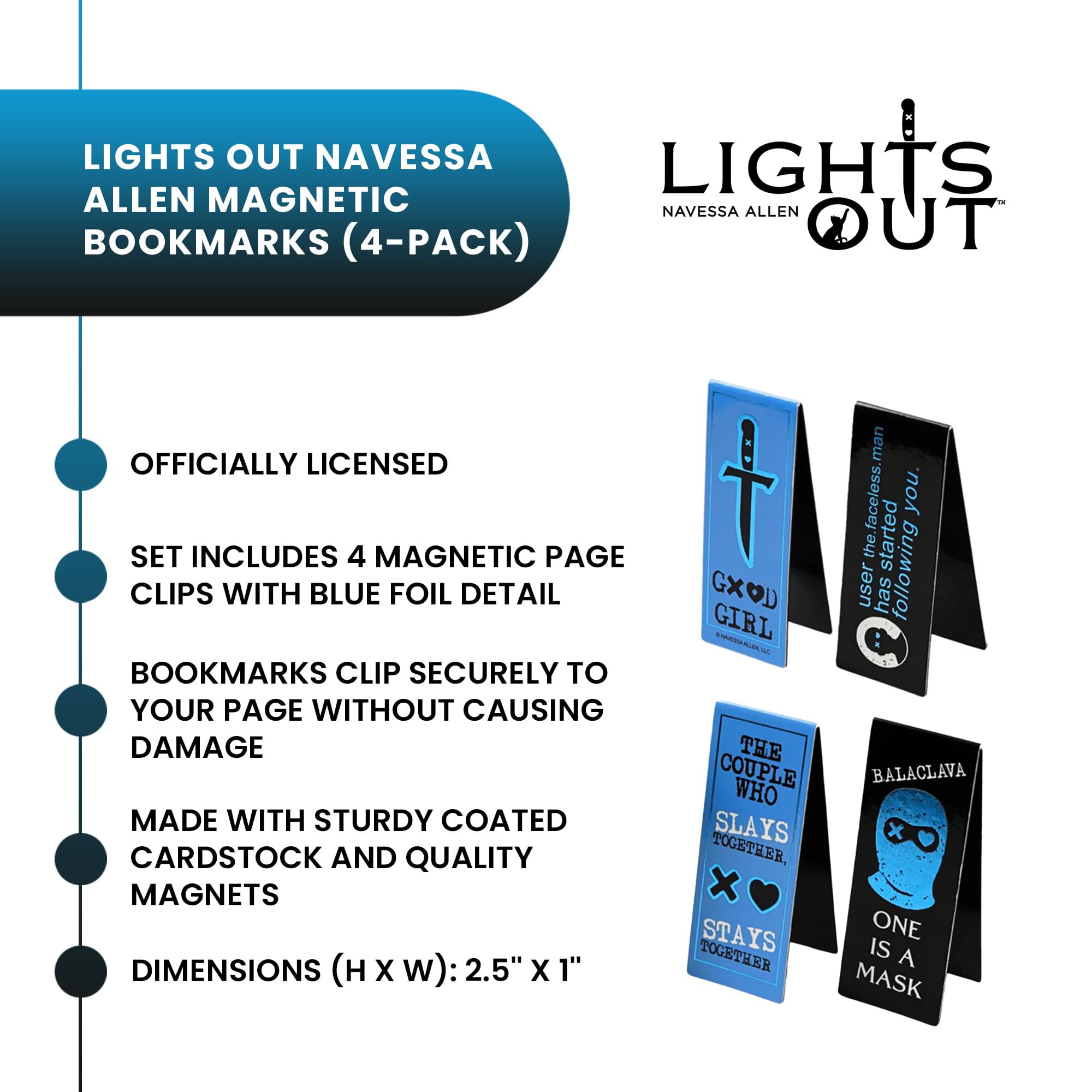 Lights Out Magnetic Bookmark Set Of 4